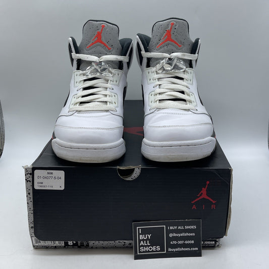 Size 8.5 - Air Jordan 5 Retro Pro Stars White Black Leather (136027-115)