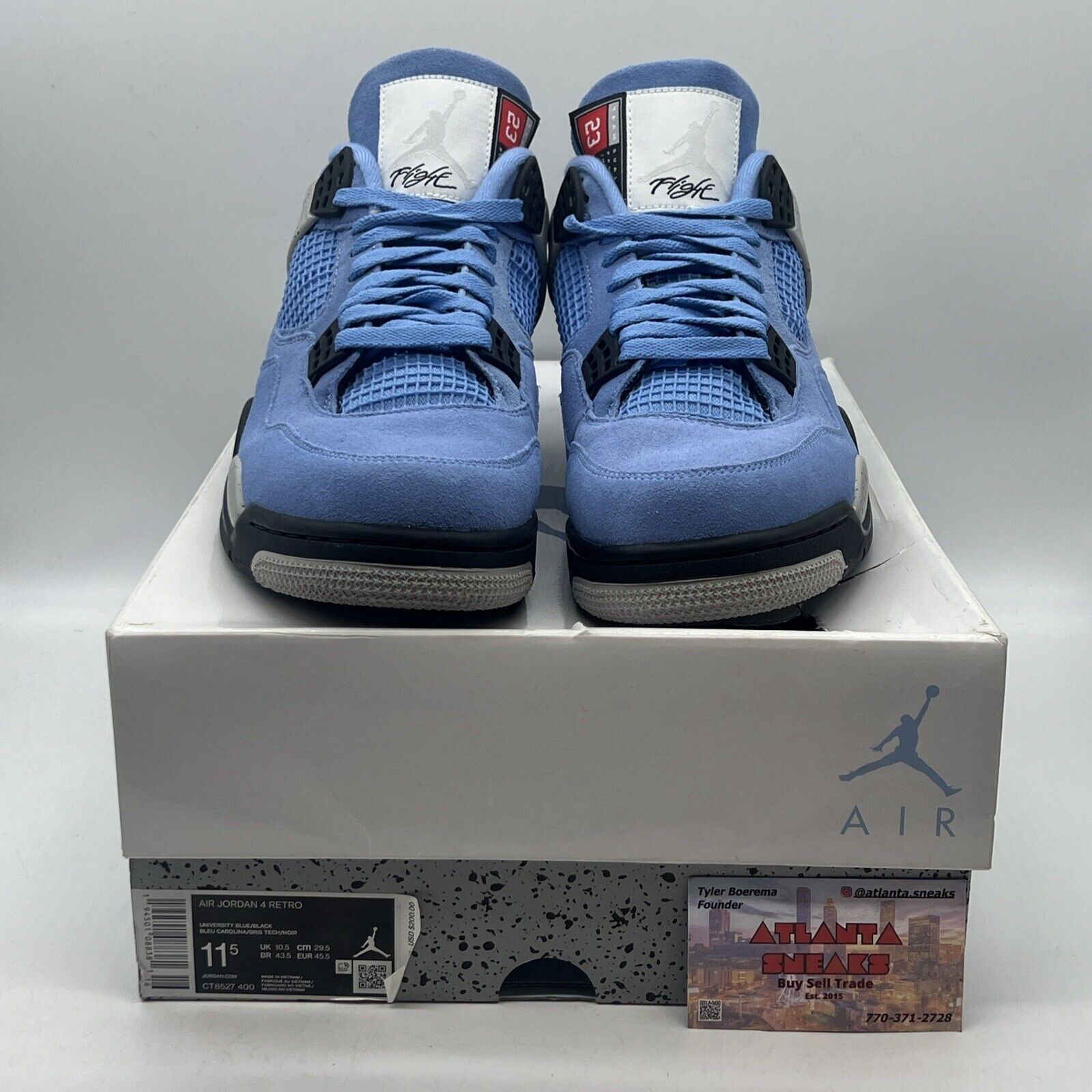 Size 11.5 - Jordan 4 Retro Mid University Blue Brand New Og All