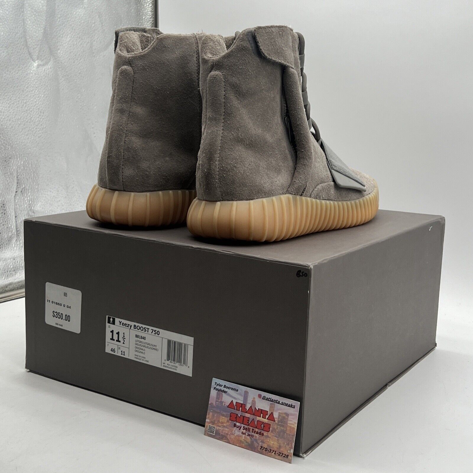 Size 11.5 - adidas Yeezy Boost 750 Grey Gum Suede (BB1840)