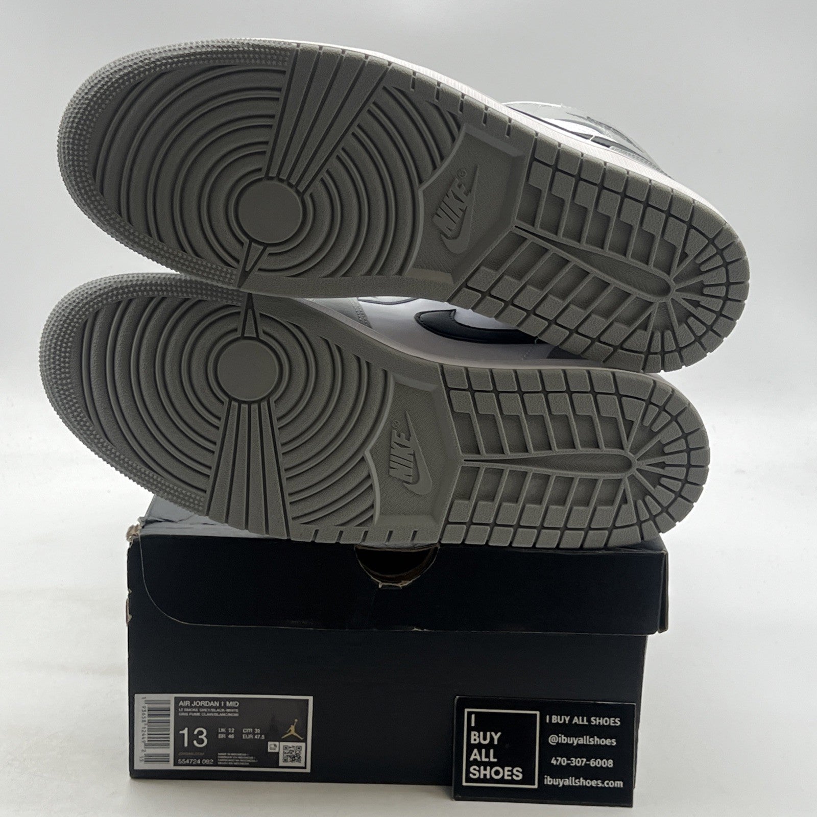 Size 13 - Air Jordan 1 Mid Gray 2020 (554724-092)