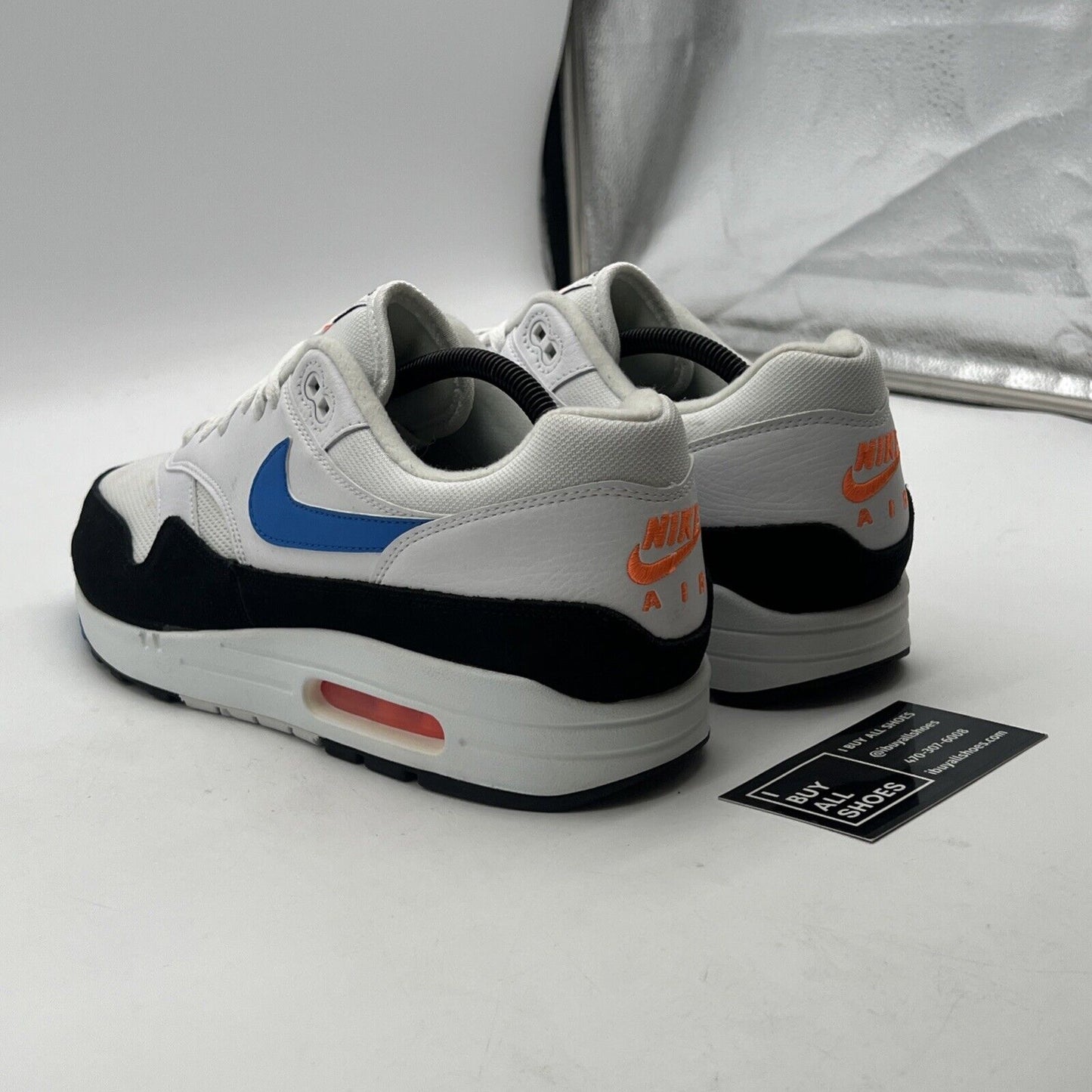 Size 11.5 - Nike Air Max 1 Photo Blue Total Orange (AH8145-112)