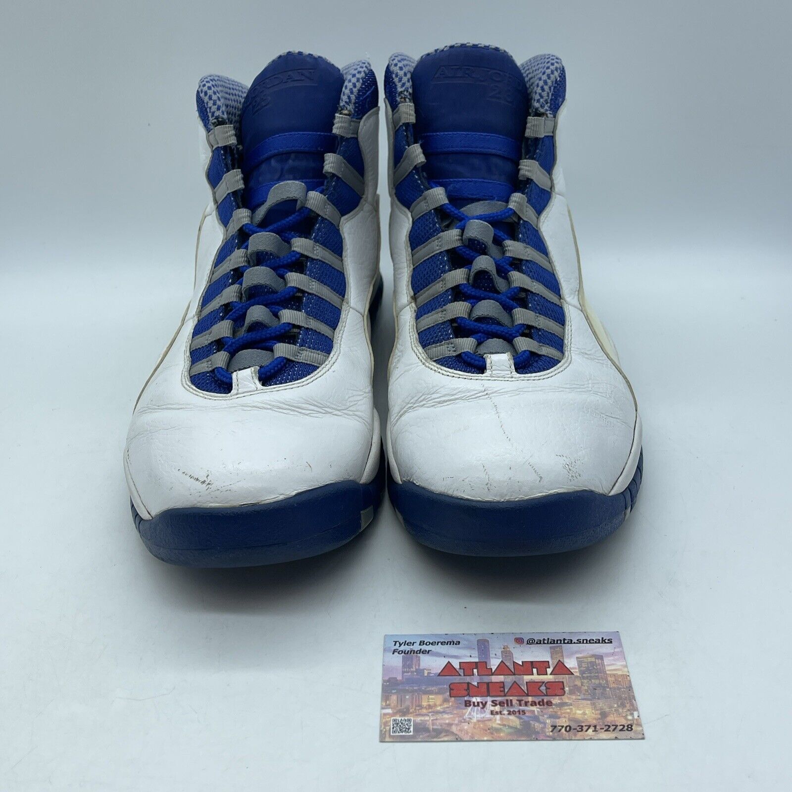 Size 13.5 - Air Jordan 10 Retro TXT Old Royal White Blue Leather (487214-107)