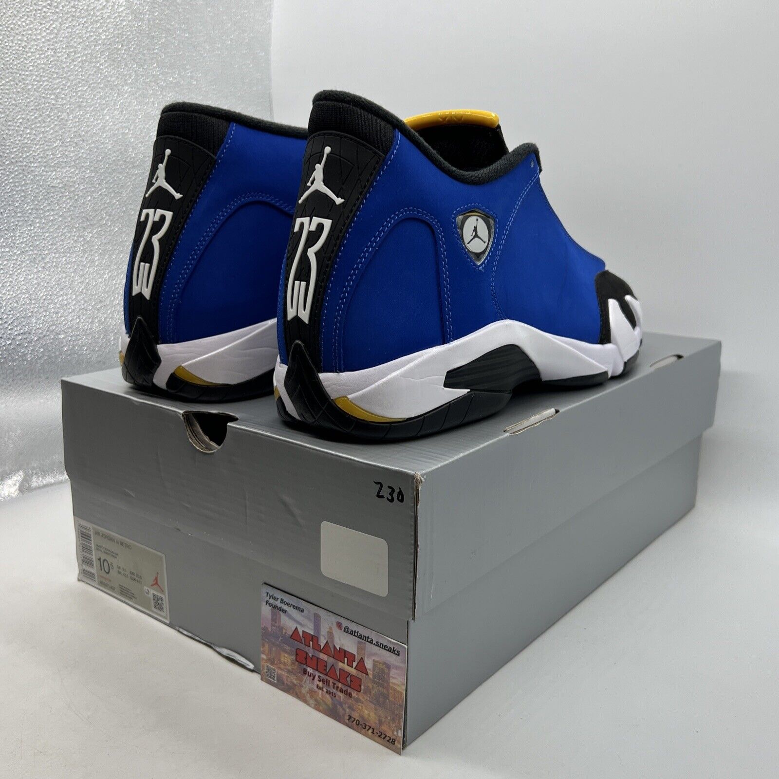 Size 10.5 - Air Jordan 14 Retro Laney White Black Yellow (487471-407)