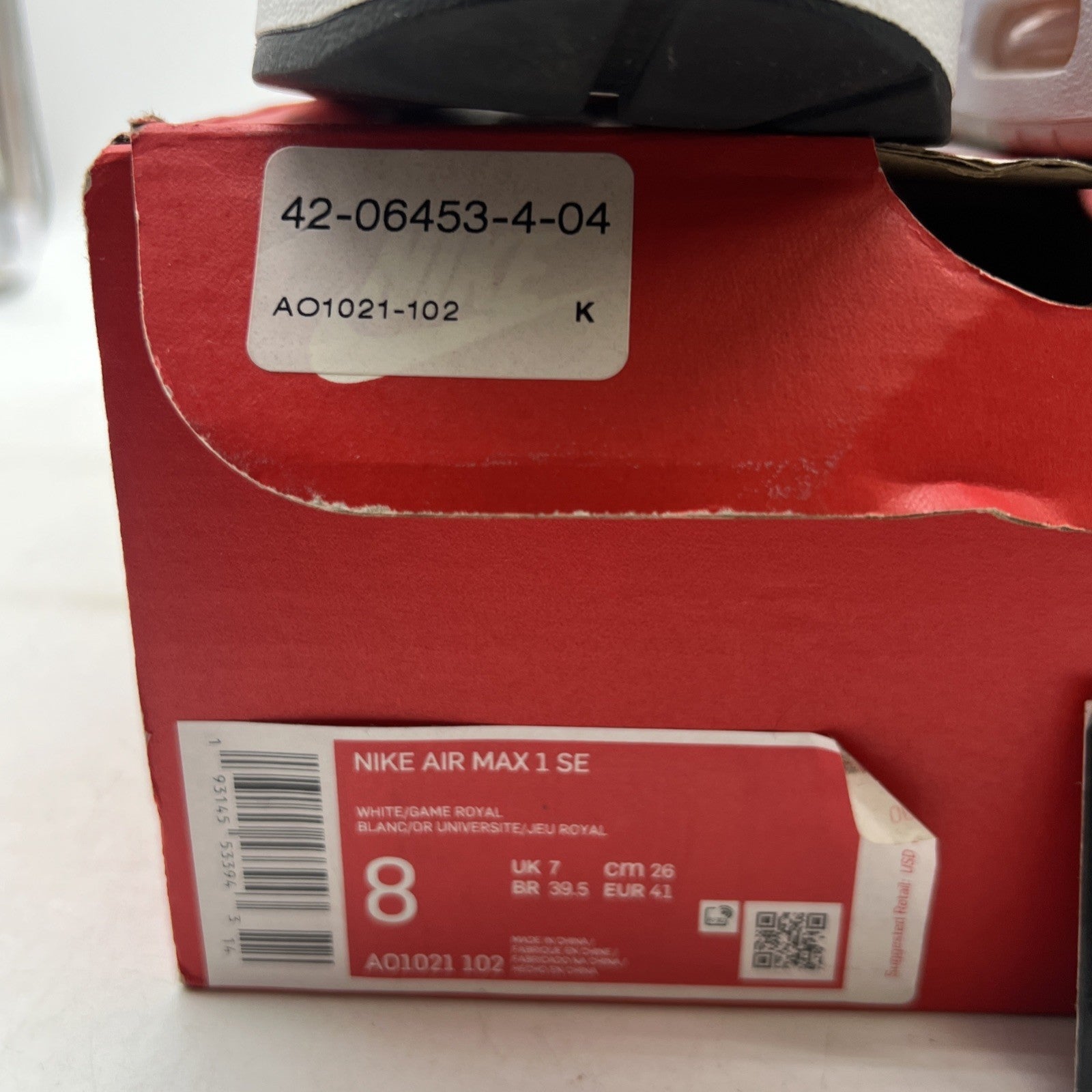 Size 8 - Nike Air Max 1 SE Windbreaker (AO1021-102)