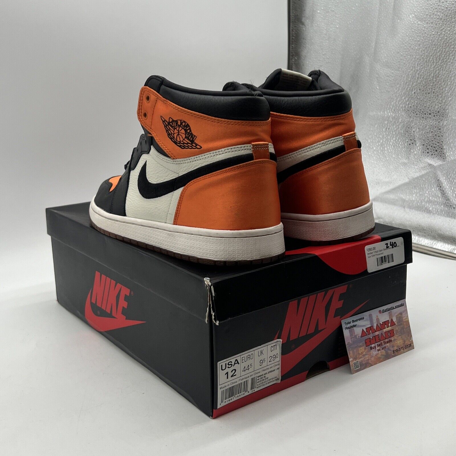 Size 12 - Air Jordan 1 Retro OG High Satin Shattered Backboard W (AV3725-010)