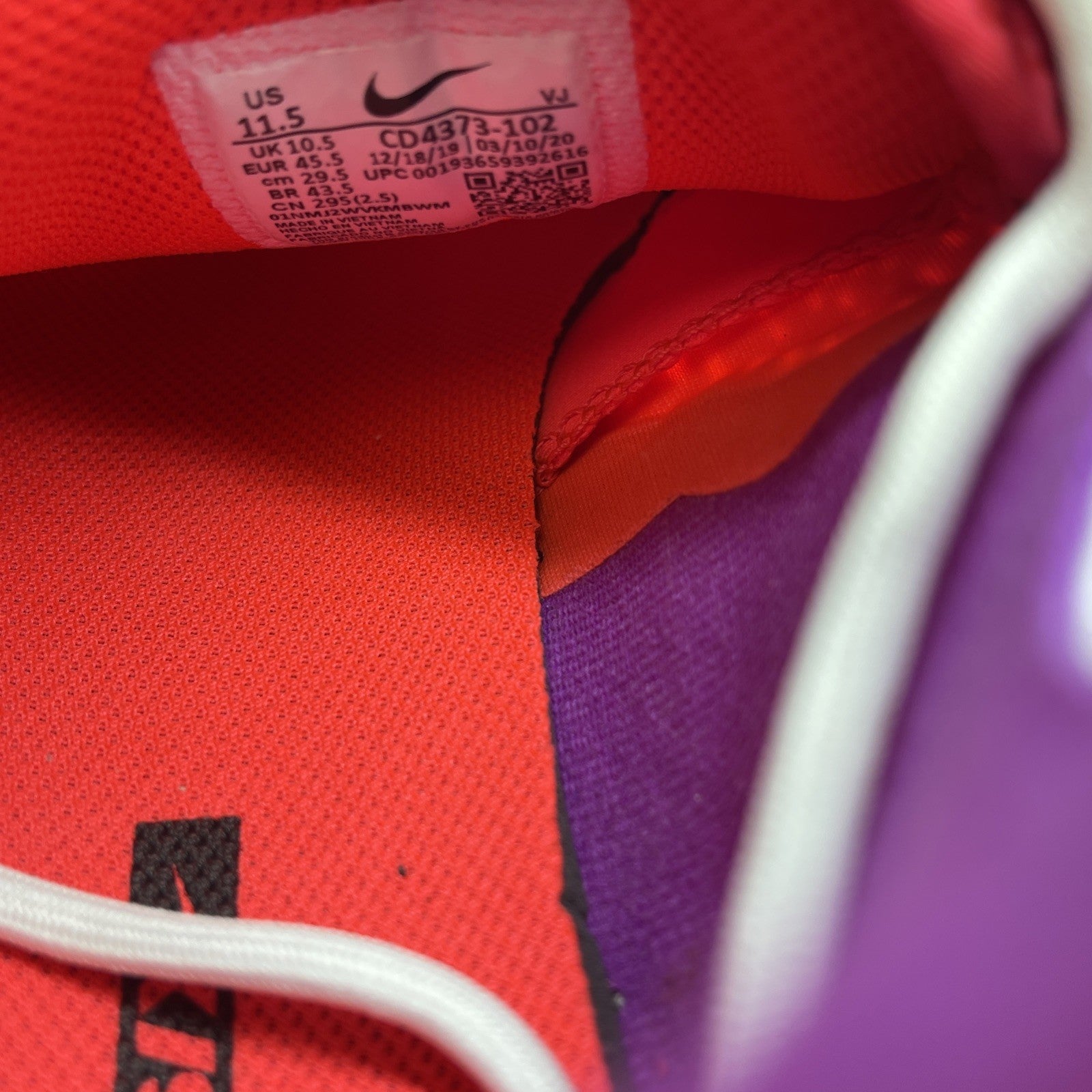Size 11.5 - Nike React Vision Barely Volt Pink (CD4373-102)