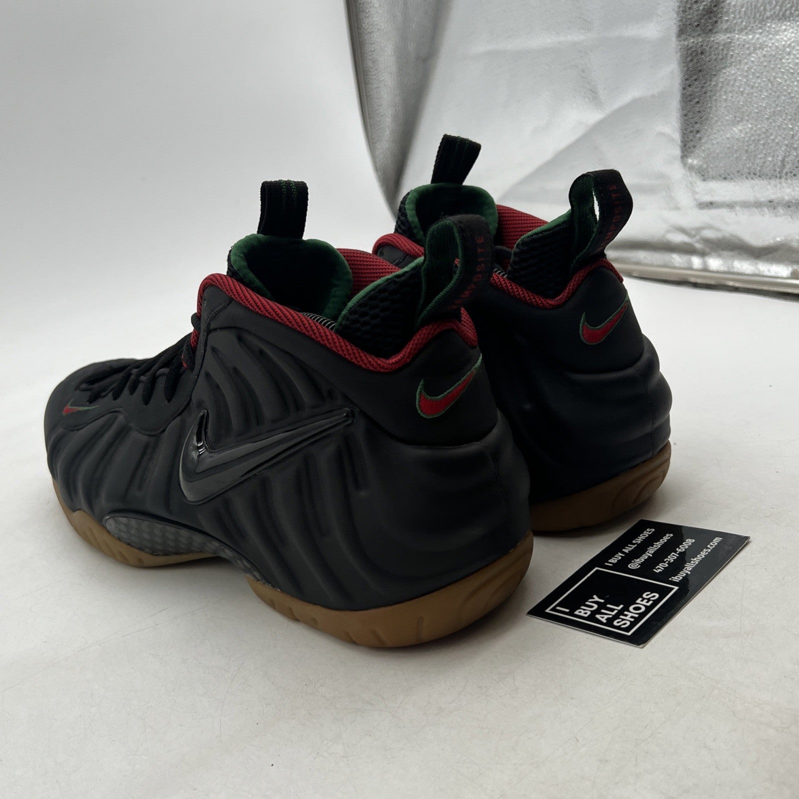 Size 11.5 - Nike Foamposite Pro Gucci - Black (624041-004)