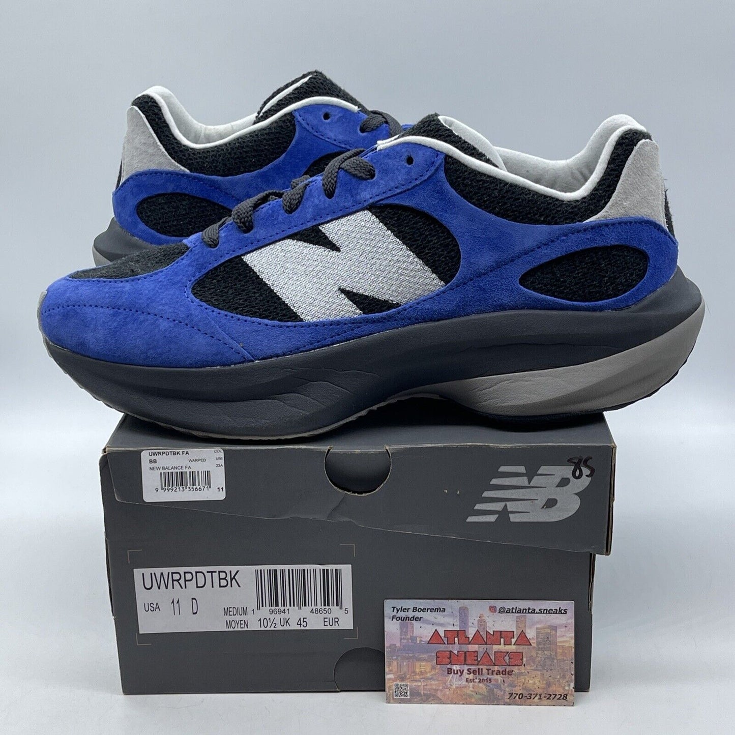 Size 11.5 - New Balance WRPD Runner Marine Blue Phantom Black Suede (UWRPDTBK)