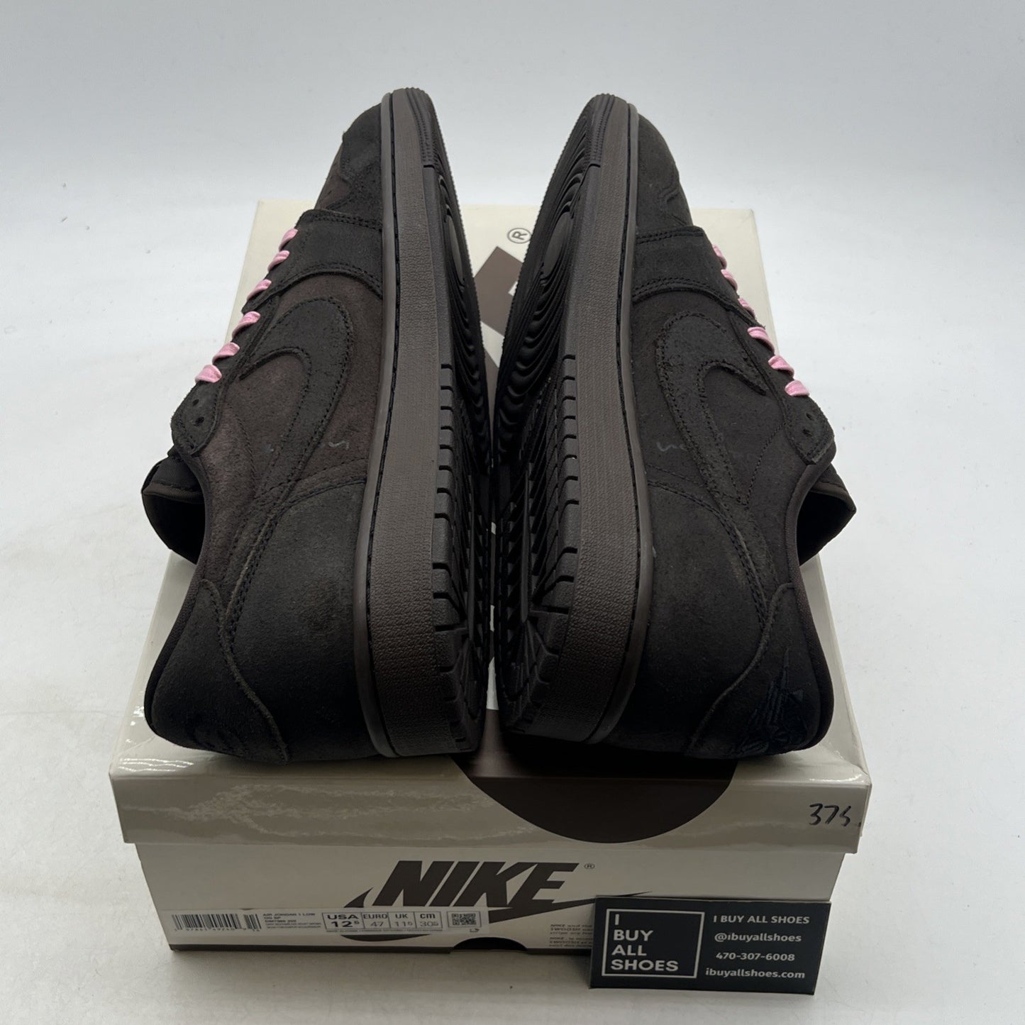 Size 12.5 -Travis Scott x Air Jordan 1 Retro OG SP Low Velvet Brown (DM7866-202)