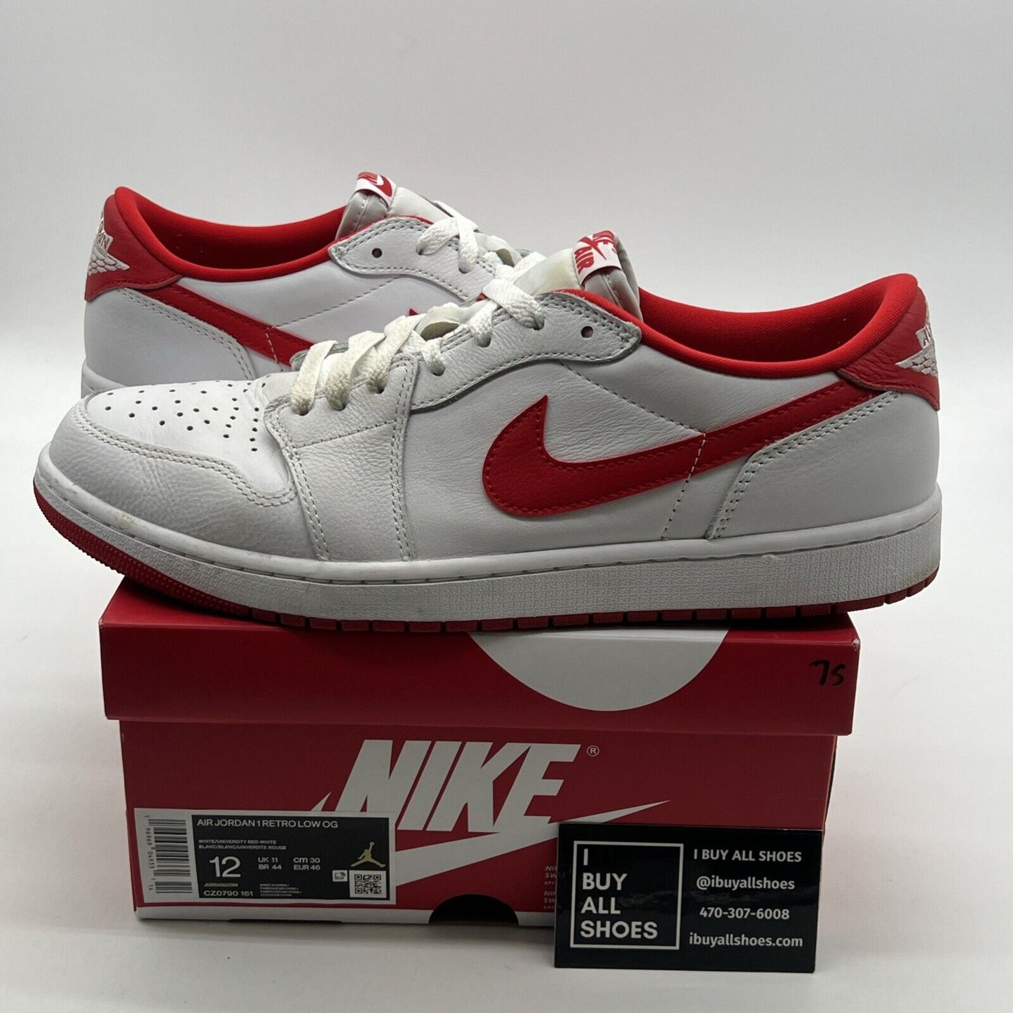 Size 12 - Air Jordan 1 Retro OG Low University Red (CZ0790-161)
