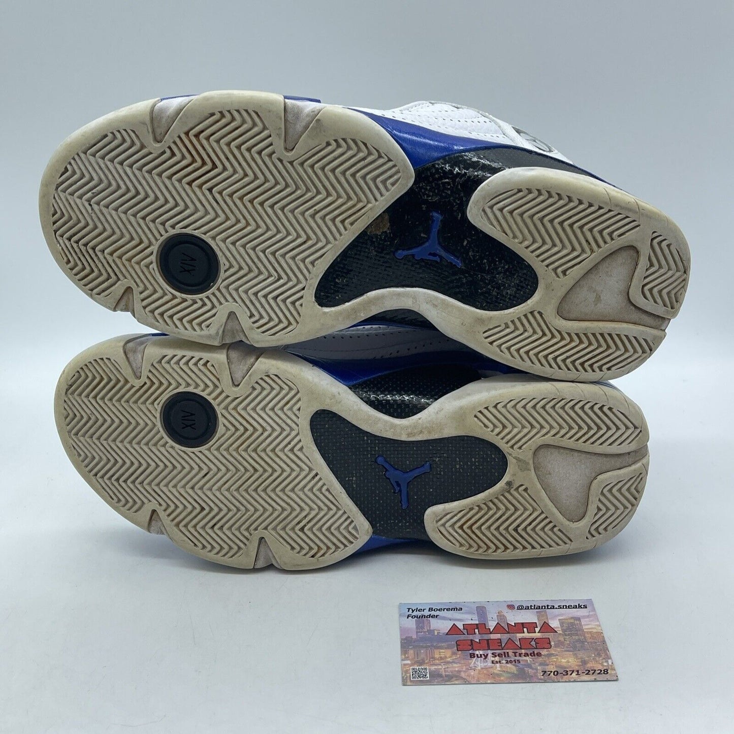 Size 9 - Air Jordan 14 Retro Hyper Royal Blue Black White Leather (487471-104)