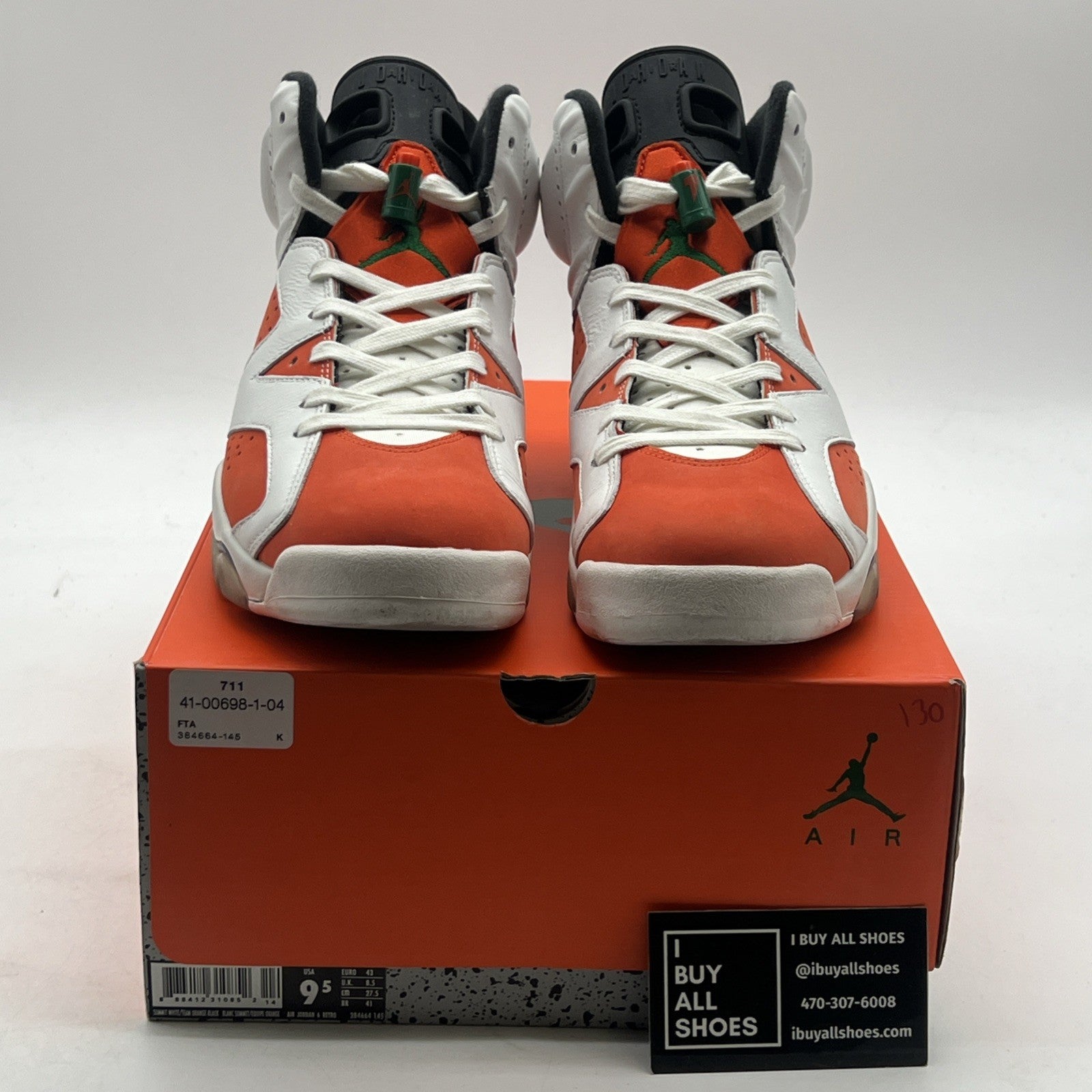 Size 9.5 - Air Jordan 6 Retro Gatorade (384664-145)