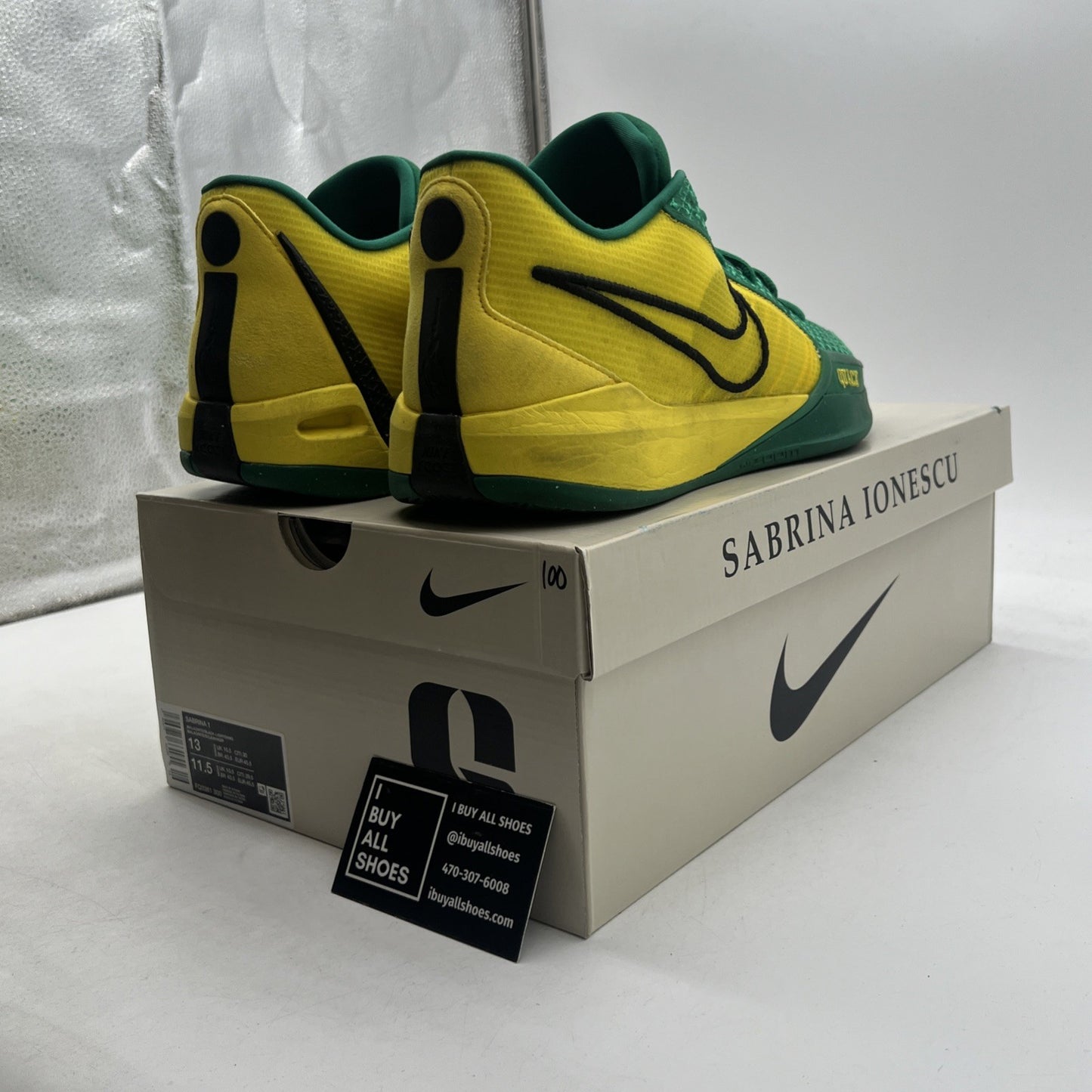 Size 13 - Nike Sabrina 1 Oregon Ducks W (FQ3381-300)