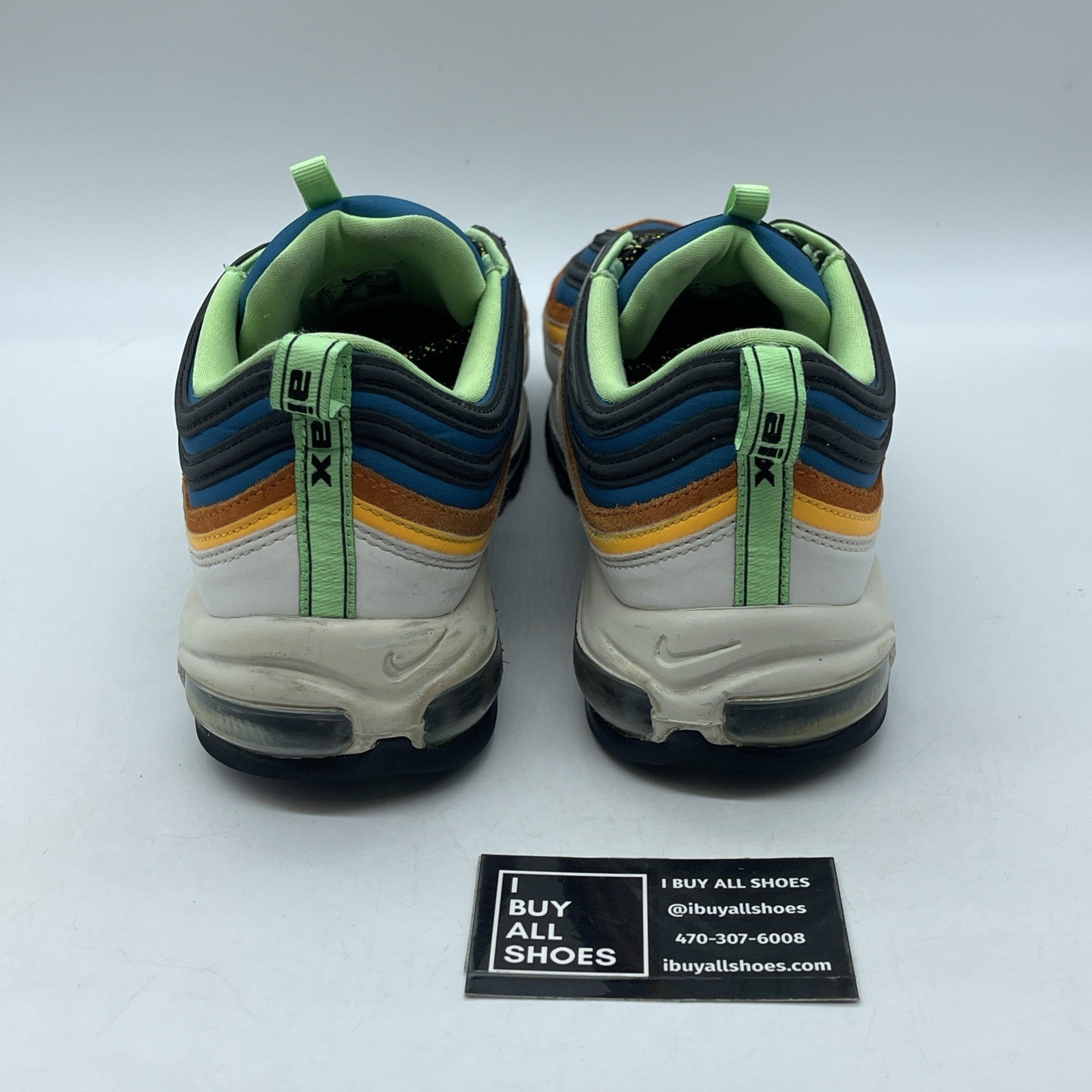 Size 13 - Nike Air Max 97 Green Abyss Illusion Green Blue Suede (CZ7868-300)