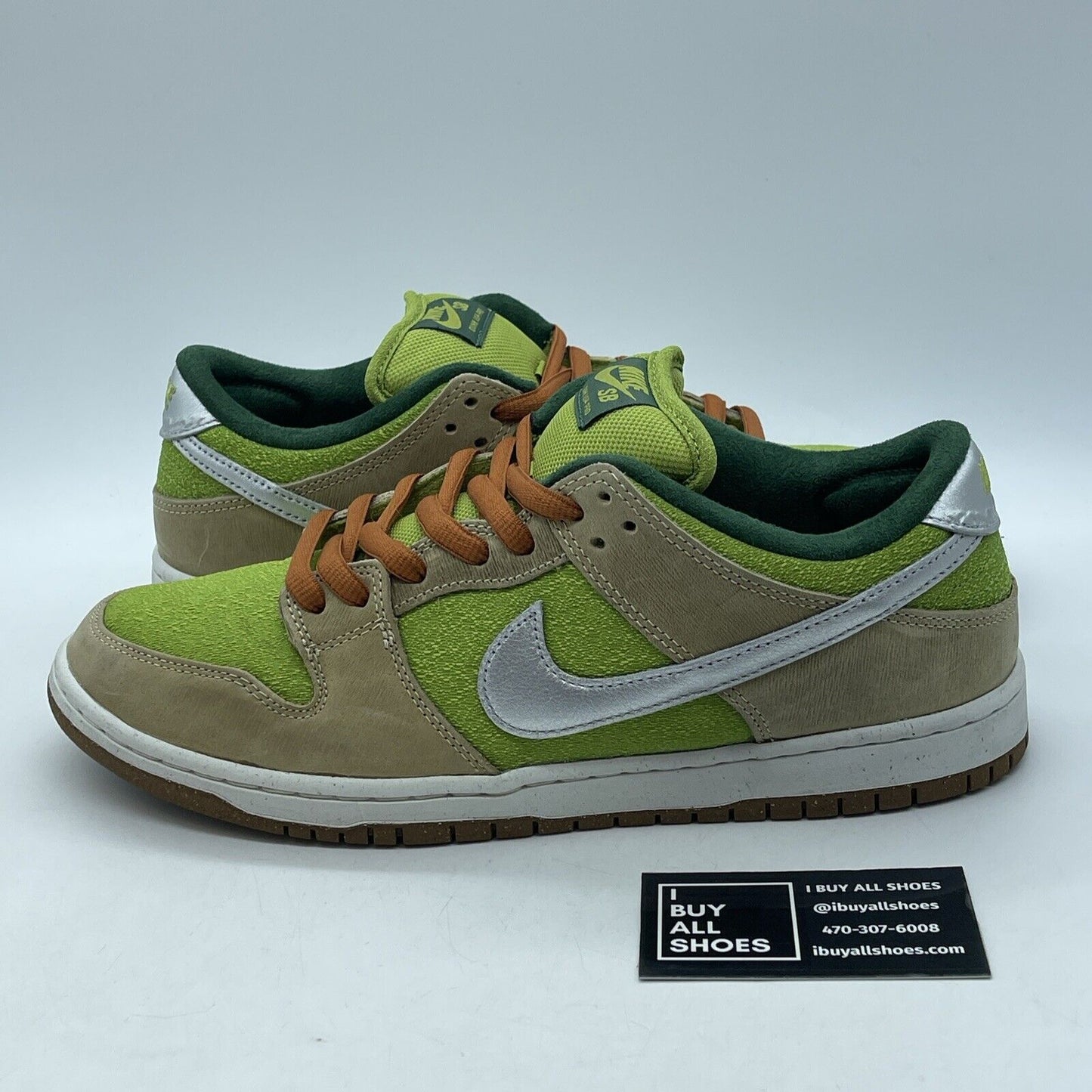 Size 11 - Nike Dunk Pro SB Low Escargot Green Brown Silver Suede (FQ7585-200)