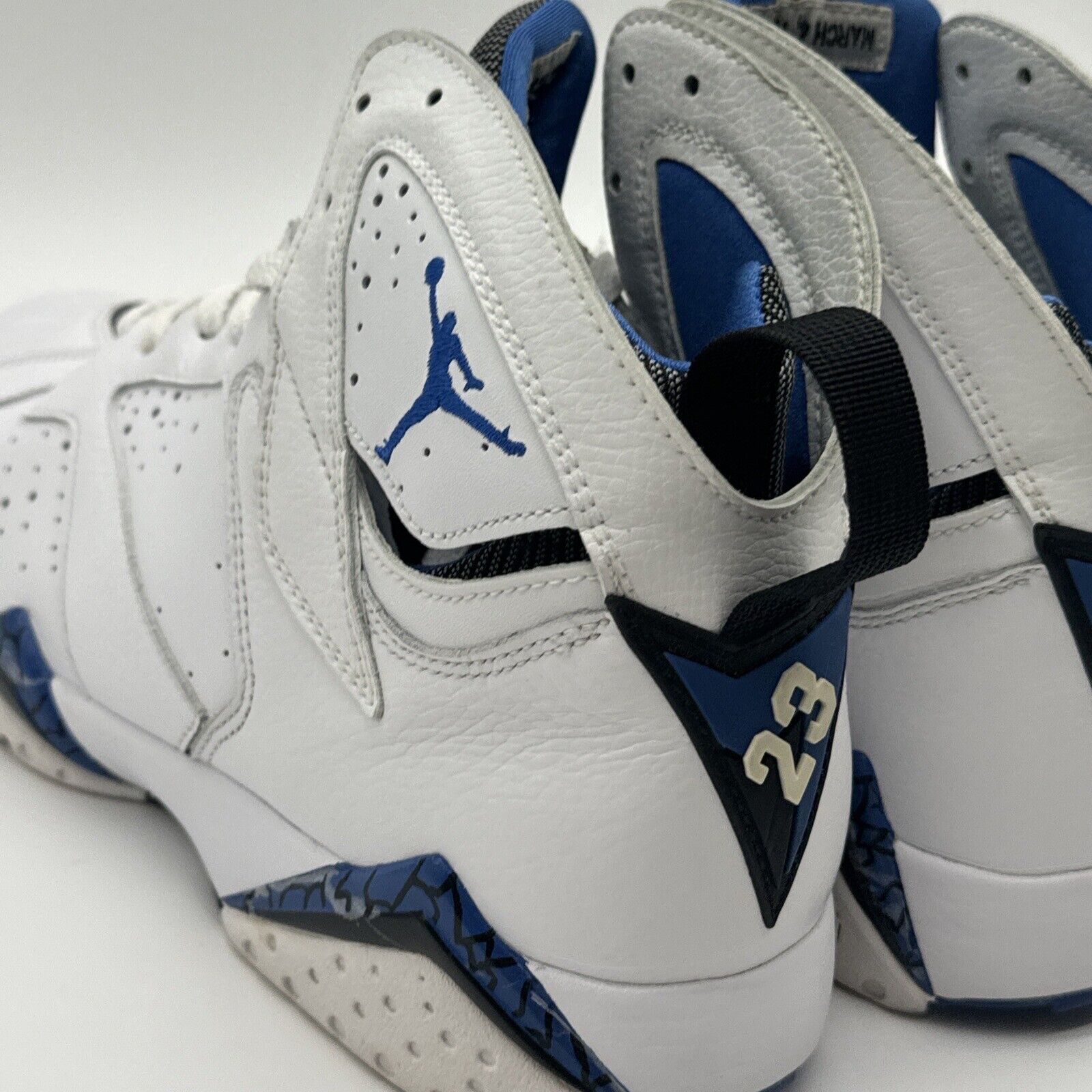 Size 10 - Jordan 7 Retro Orlando 2009 White Blue Rare Leather OG Tumbled Premium