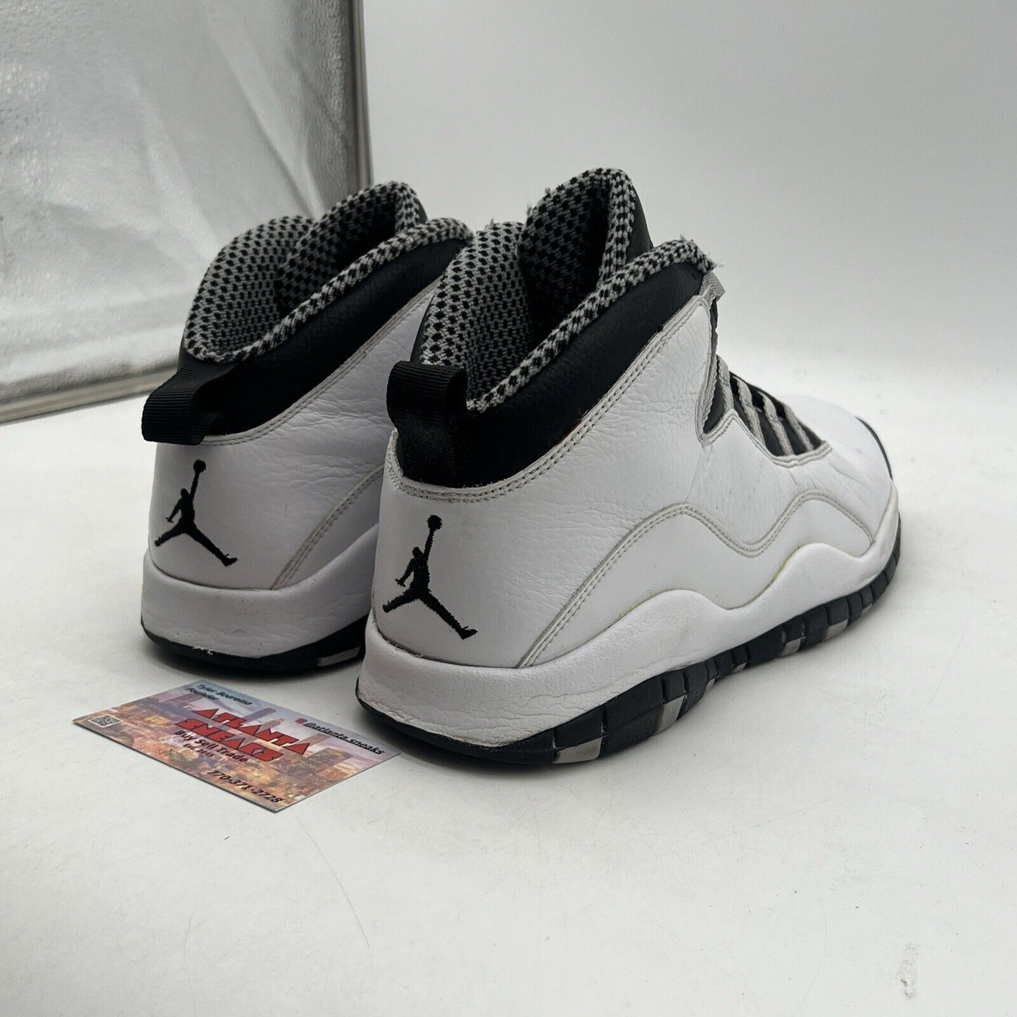 Size 11 - Air Jordan 10 Retro 2013 Steel White Grey Black Leather (310805-103)