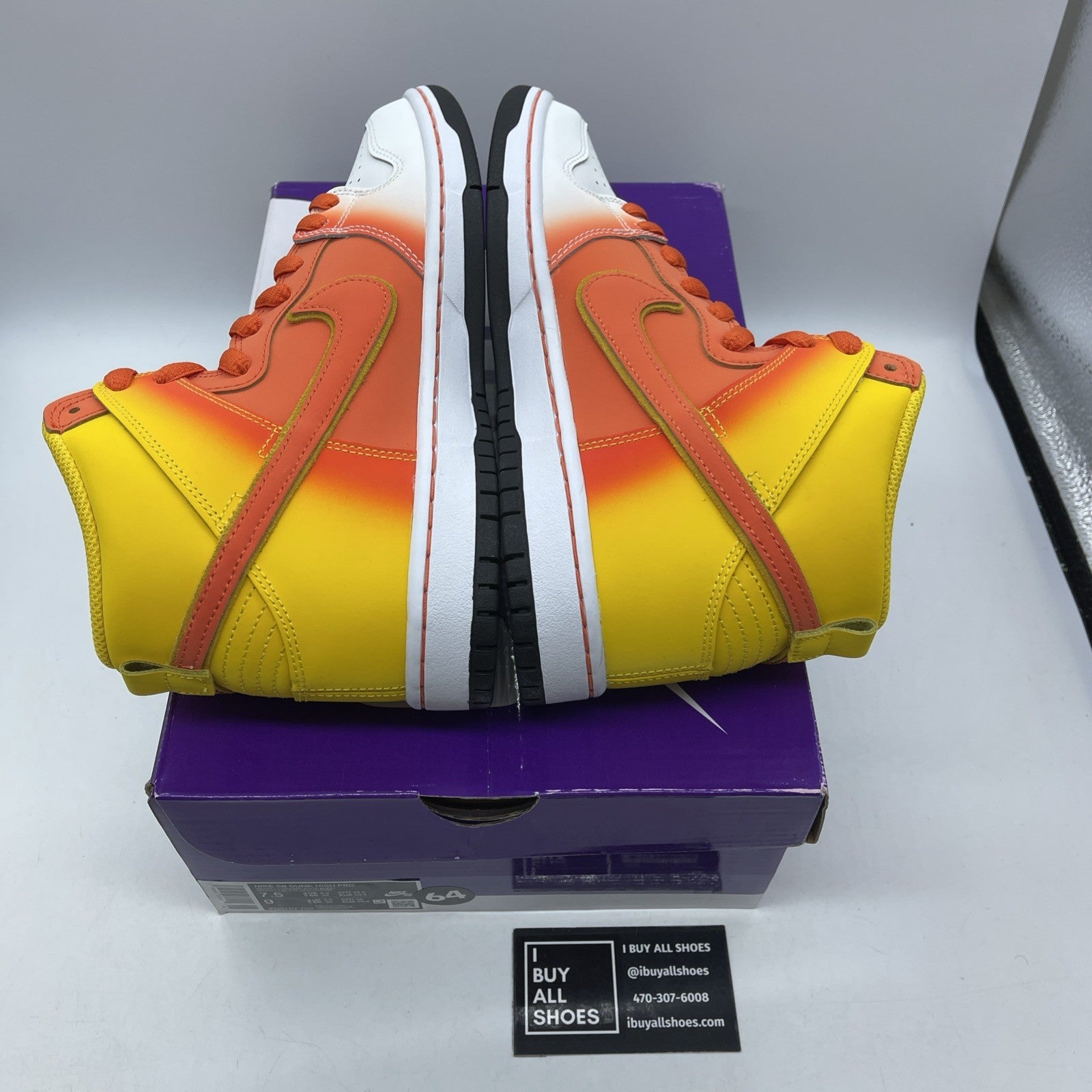 Size 7.5 - Nike Dunk SB High Sweet Tooth White Yellow Orange (FN5107-700)