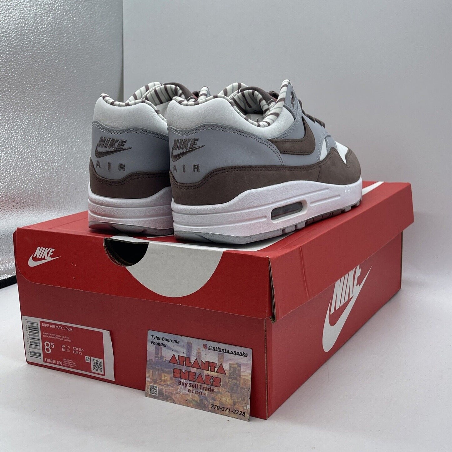 Size 8.5 - Nike Air Max 1 Premium 2023 Shima Shima Suede Leather (FB8916-100)