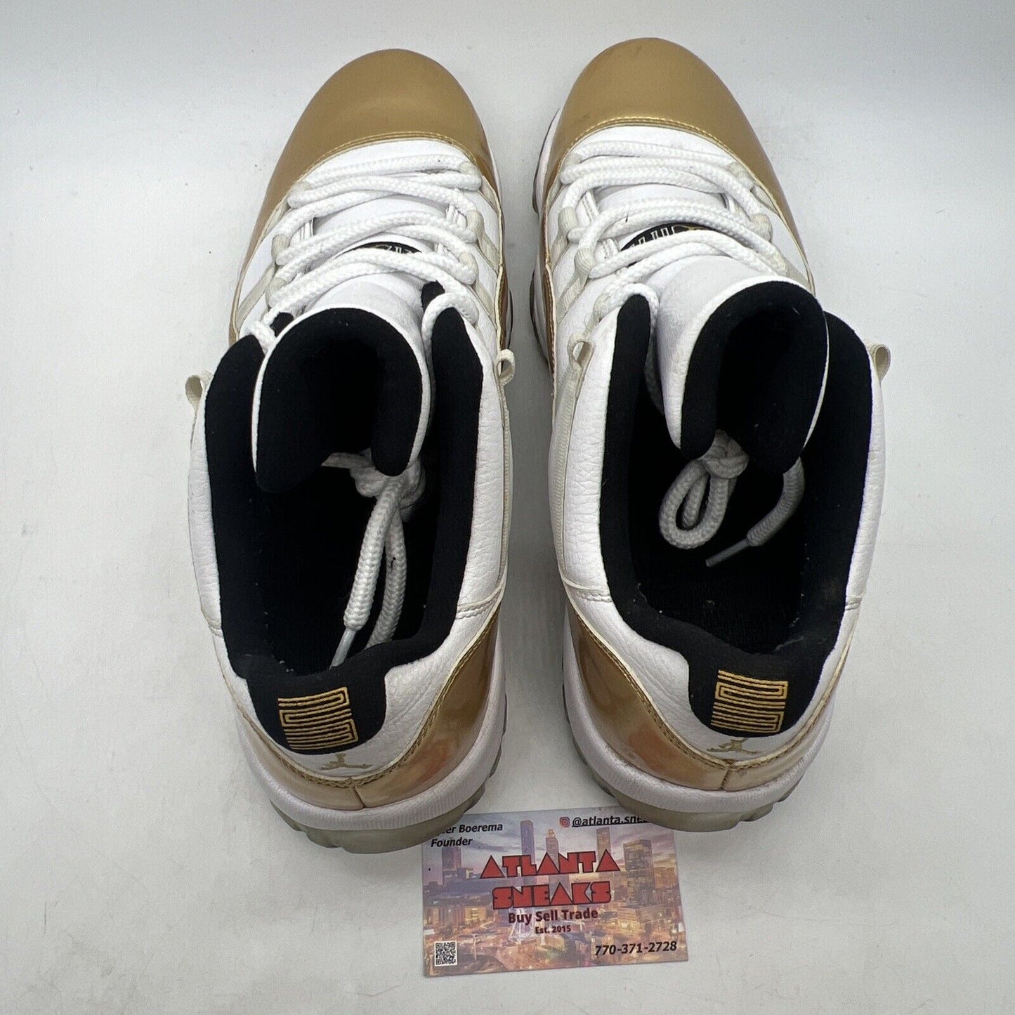 Size 13 - Air Jordan 11 Retro Low Closing Ceremony White Gold Leather 528895-103