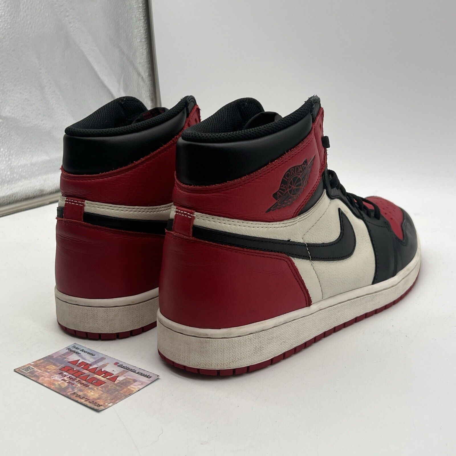 Size 13 - Jordan 1 Retro OG High Bred Toe Black White Red Leather (555088-610)