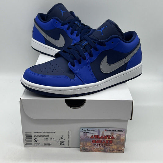 Nike Air Jordan Retro 1 Low Women's 9 White Game Royal Sneakers DC0774-400