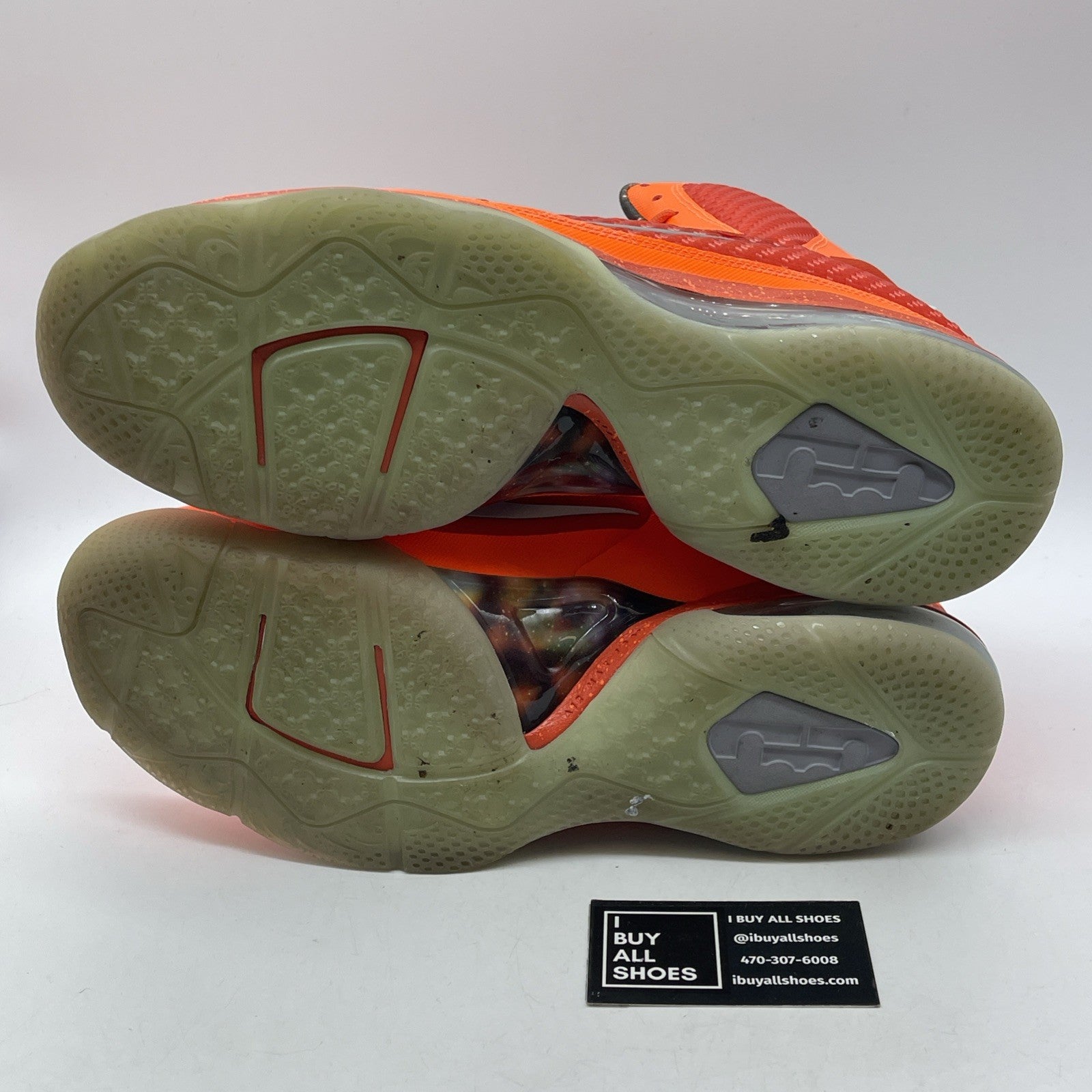 Size 13 - Nike LeBron 9 AS 2012 Big Bang Grey Orange Leather (520811-800)