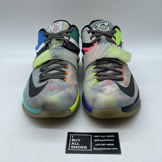 Size 14 - Nike KD 7 What The KD White Black Suede Leather (801778-944)