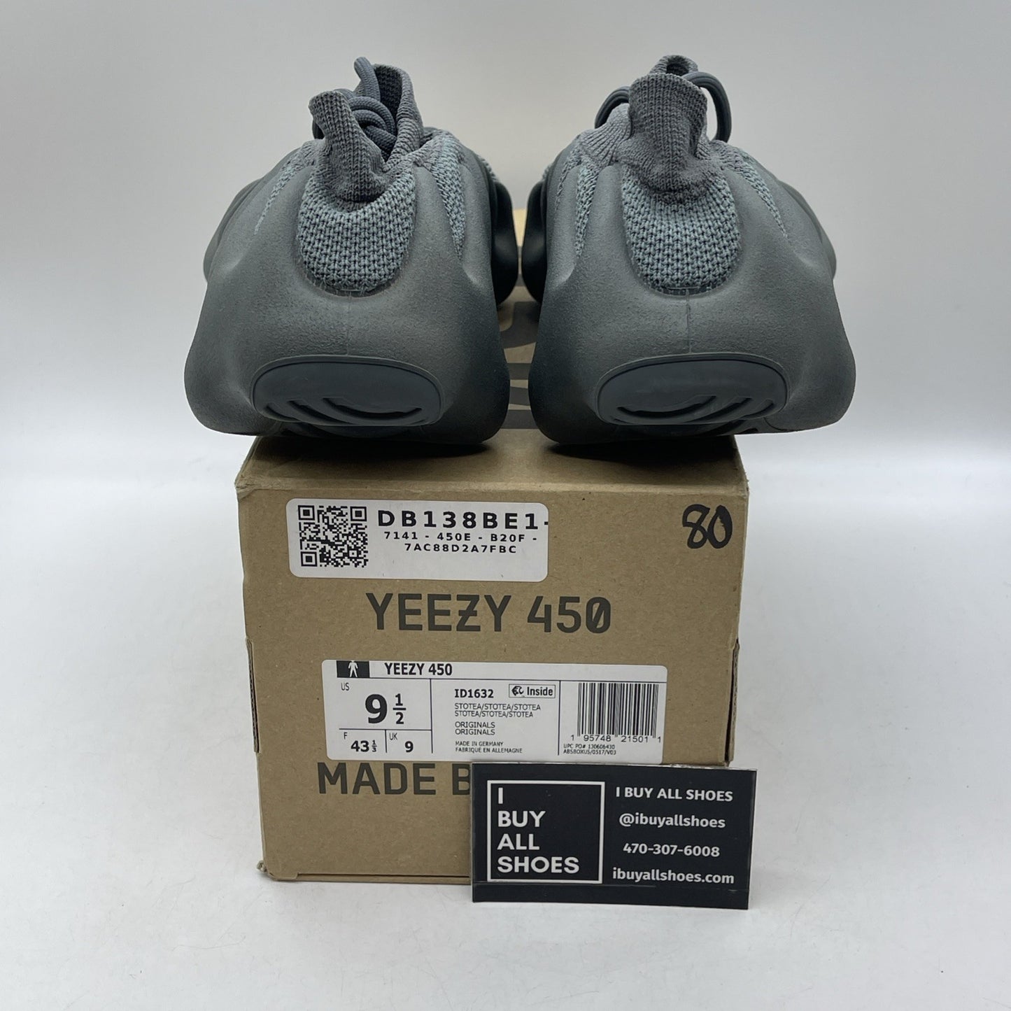 Size 9.5 - Adidas Yeezy 460 Stone Teal Grey (ID1632)