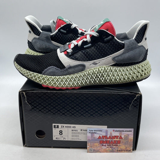 Size 8 - adidas ZX 4000 Futurecraft 4D Black Onix Black Grey Pink White (BD7931)