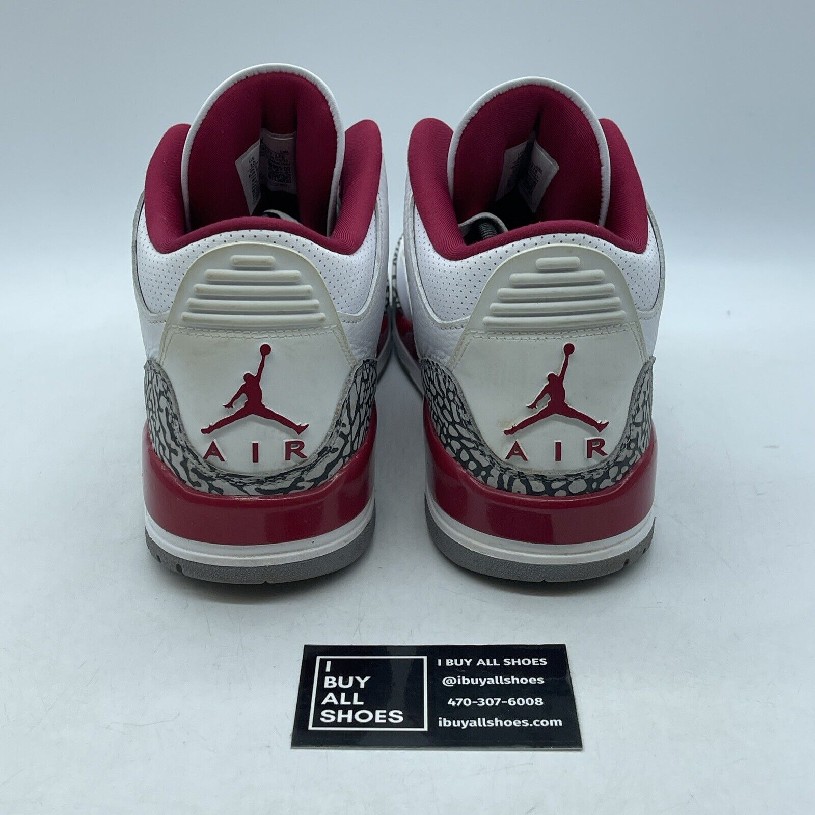 Size 10 - Jordan 3 Retro Mid Cardinal Red White Grey Suede Leather (CT8532-126)