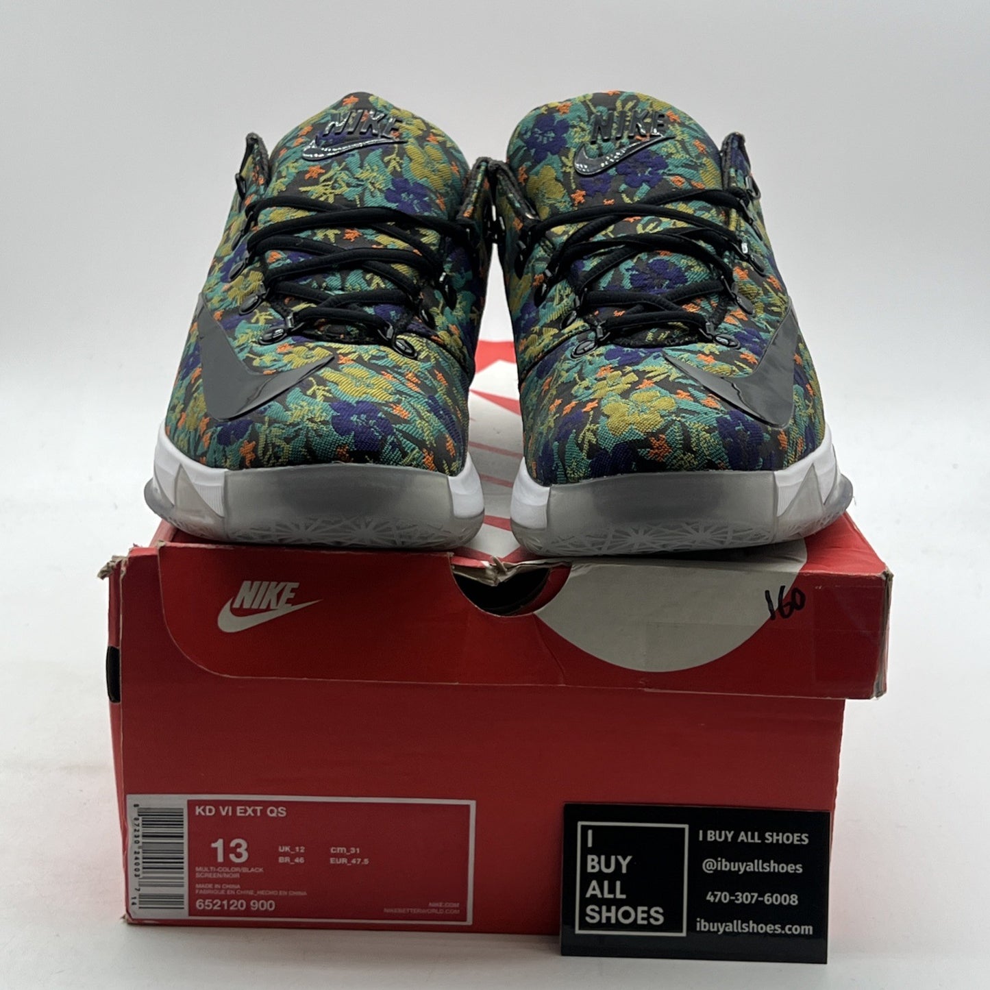 Size 13 - Nike Mens 7 KD 6 EXT QS Sneakers Floral Print (652120-900)