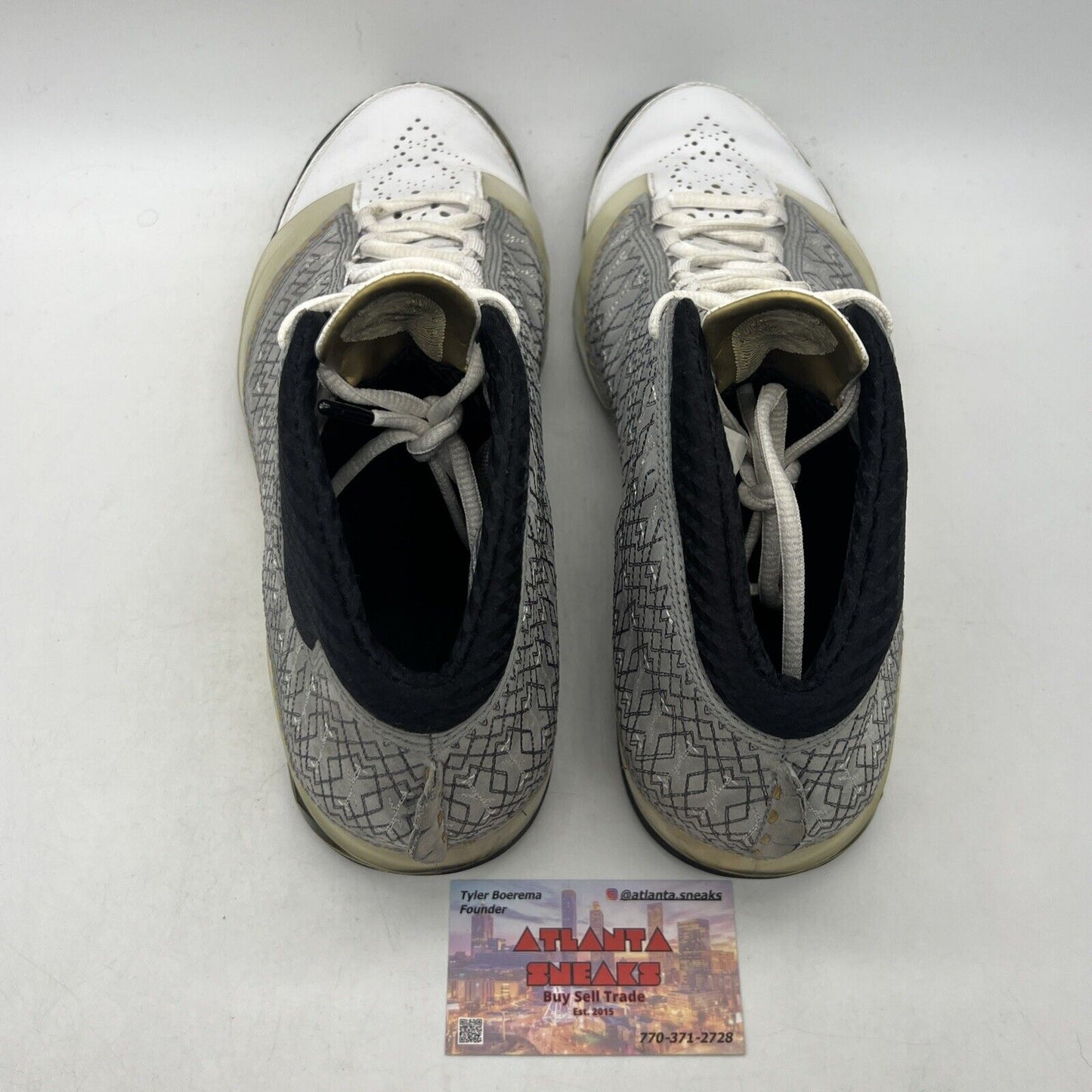 Size 12 - Air Jordan 23 OG White Stealth White Grey Suede (318376-102)