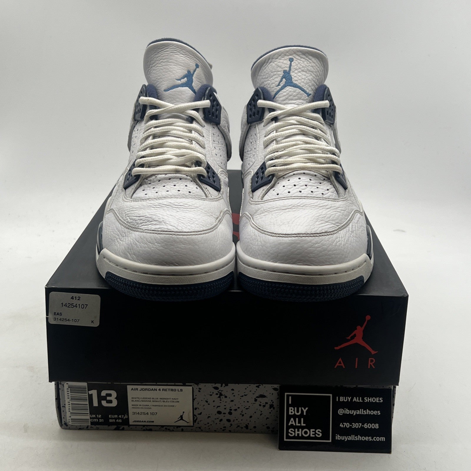 Size 13 - Air Jordan 4 Retro LS Columbia (314254-107)