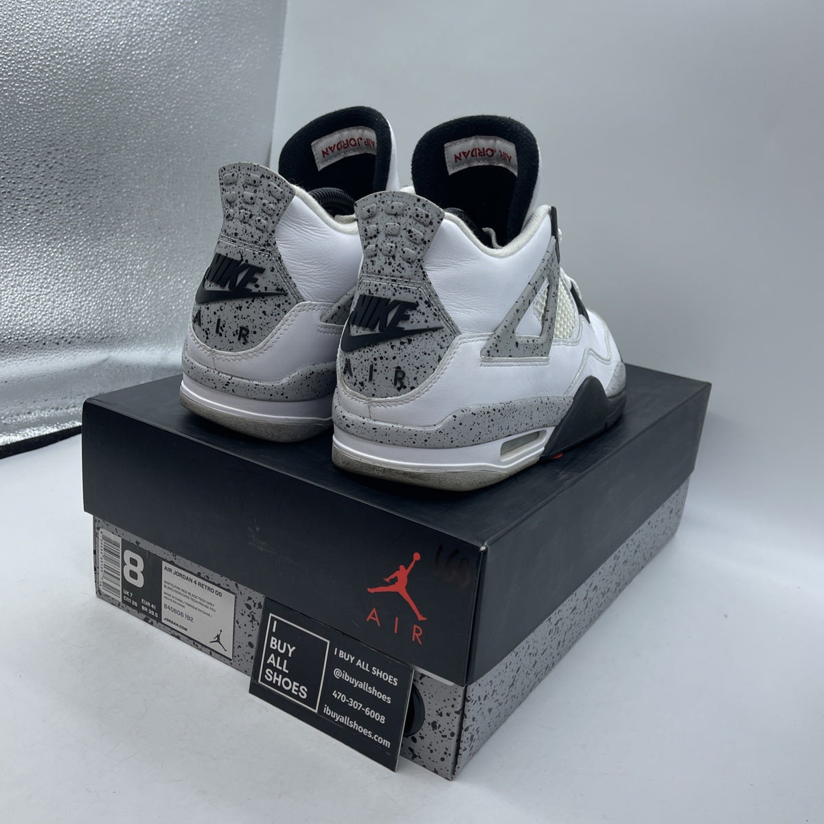 Size 8 - Air Jordan 4 Retro OG Mid White Cement (840606-192)