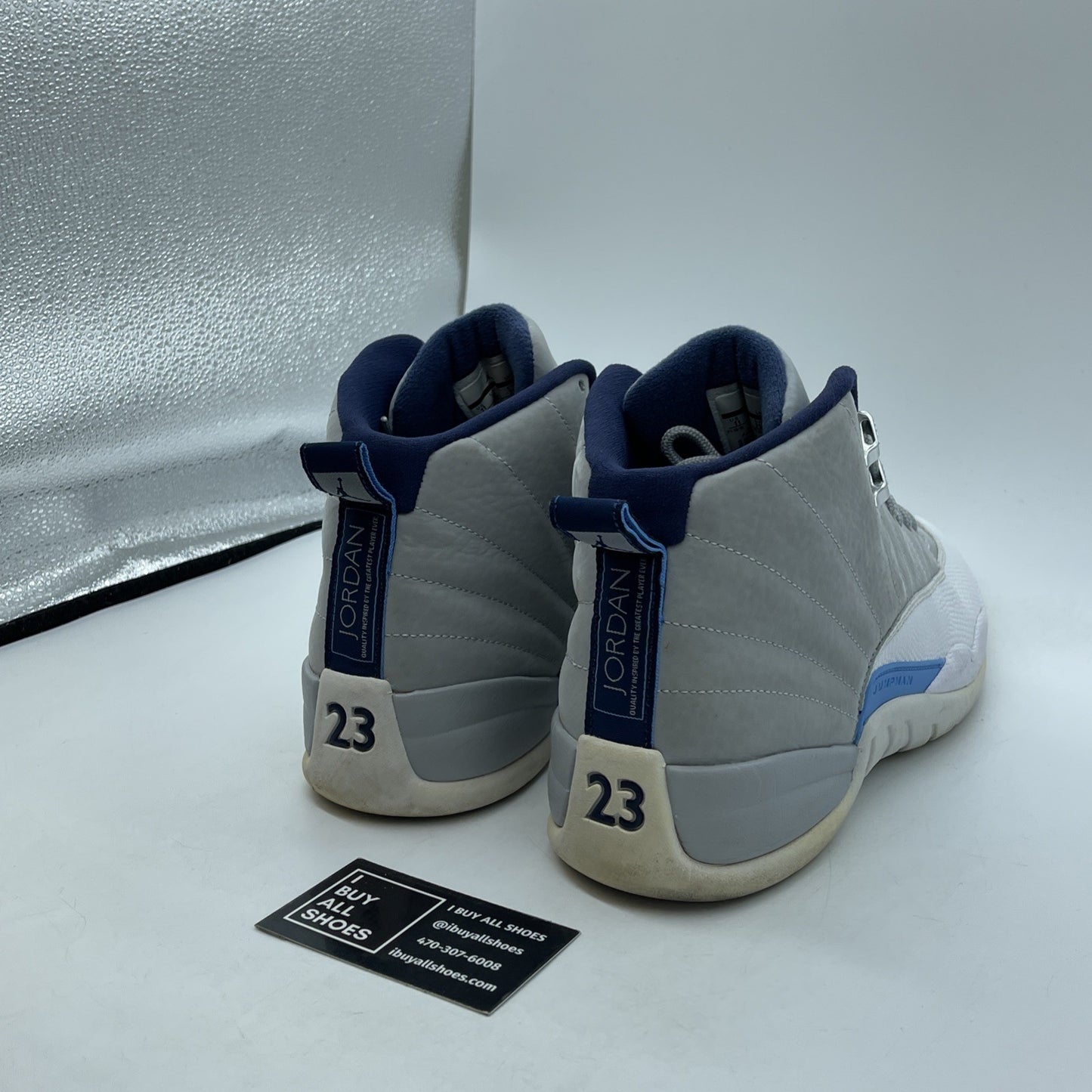 Size 11 - Air Jordan 12 Retro Grey University Blue White Suede (130690-007)