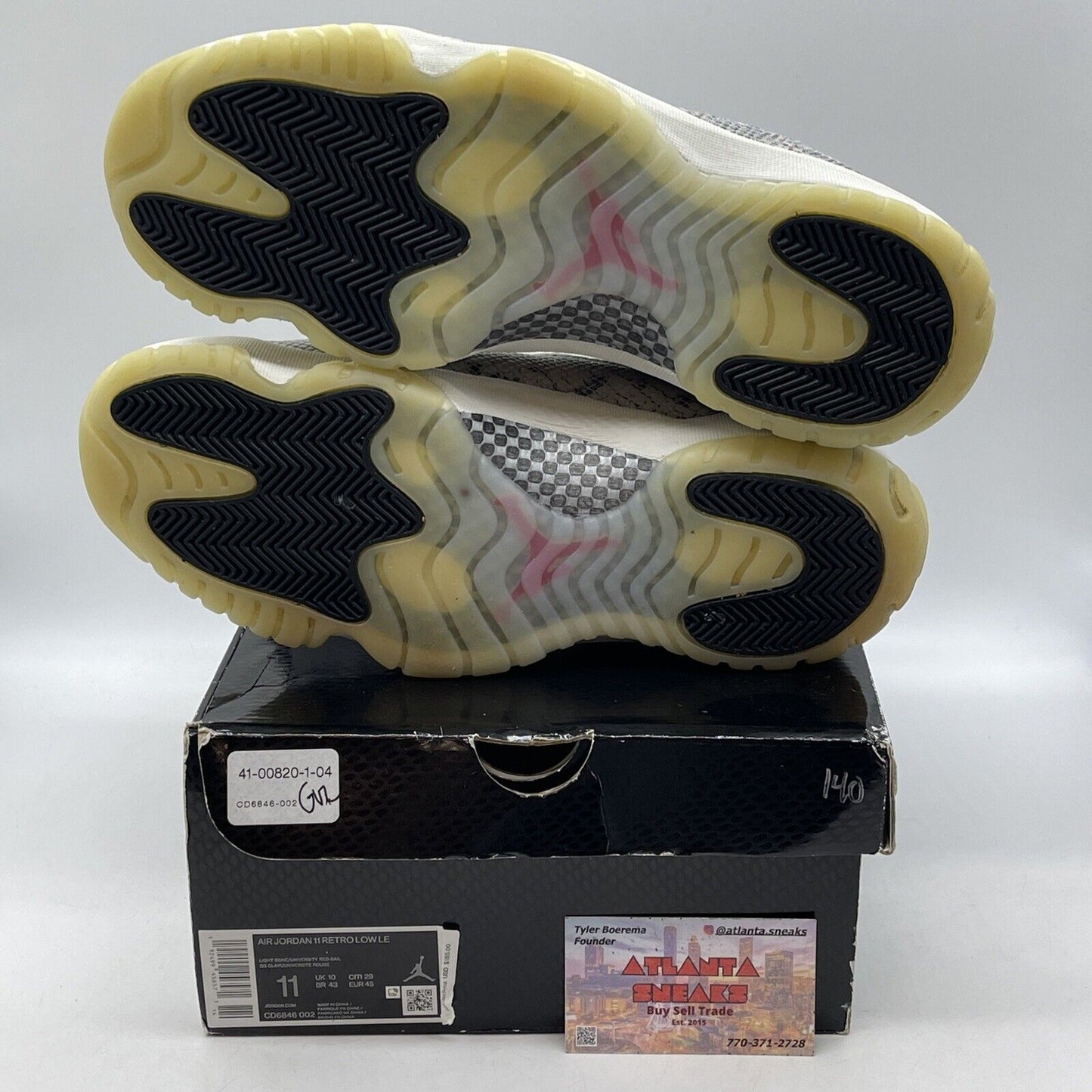 Size 11 - Air Jordan 11 Retro Low Light Bone Snakeskin Leather (CD6846-002)