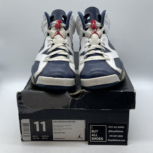 Size 11 - Air Jordan 6 Retro 2012 Olympic Blue White Leather (384664-130)