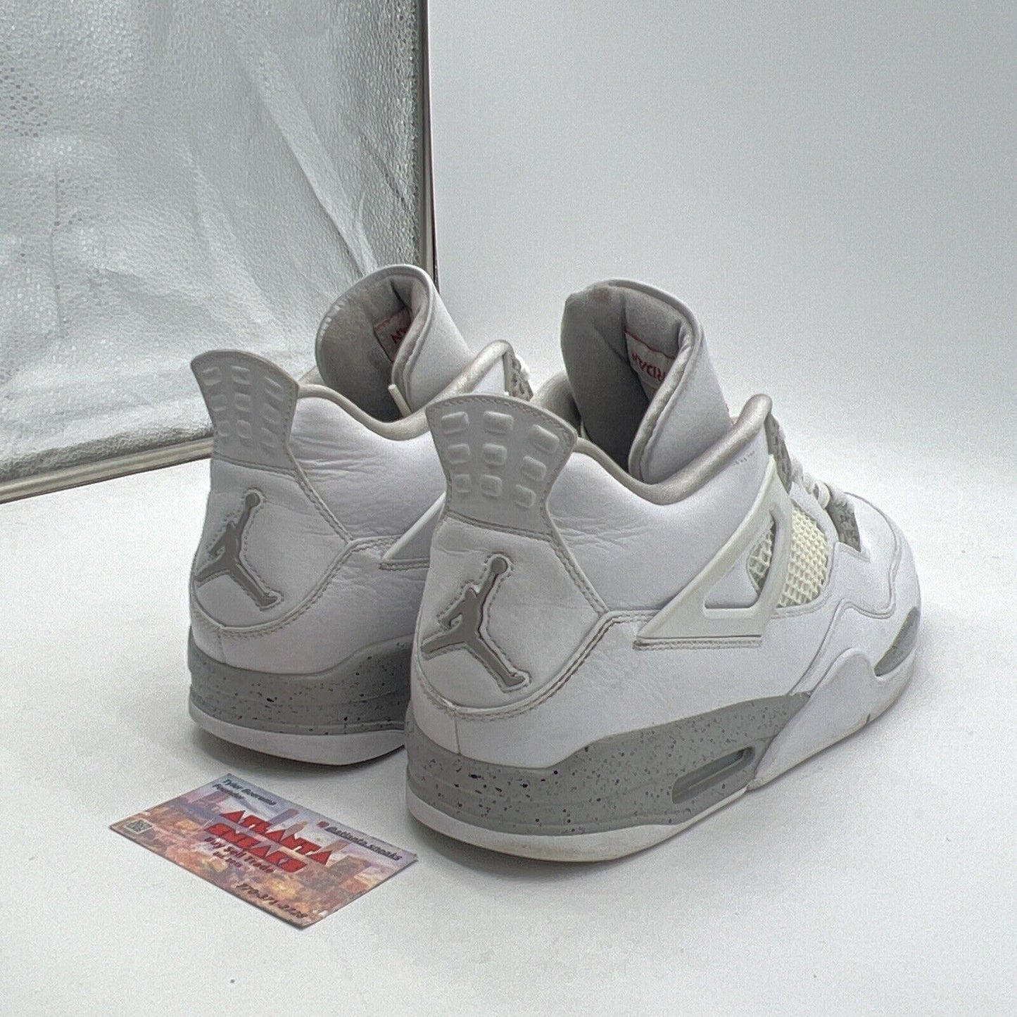 Size 11.5 - Jordan 4 Retro Mid White Oreo Grey Leather (CT8527-100)