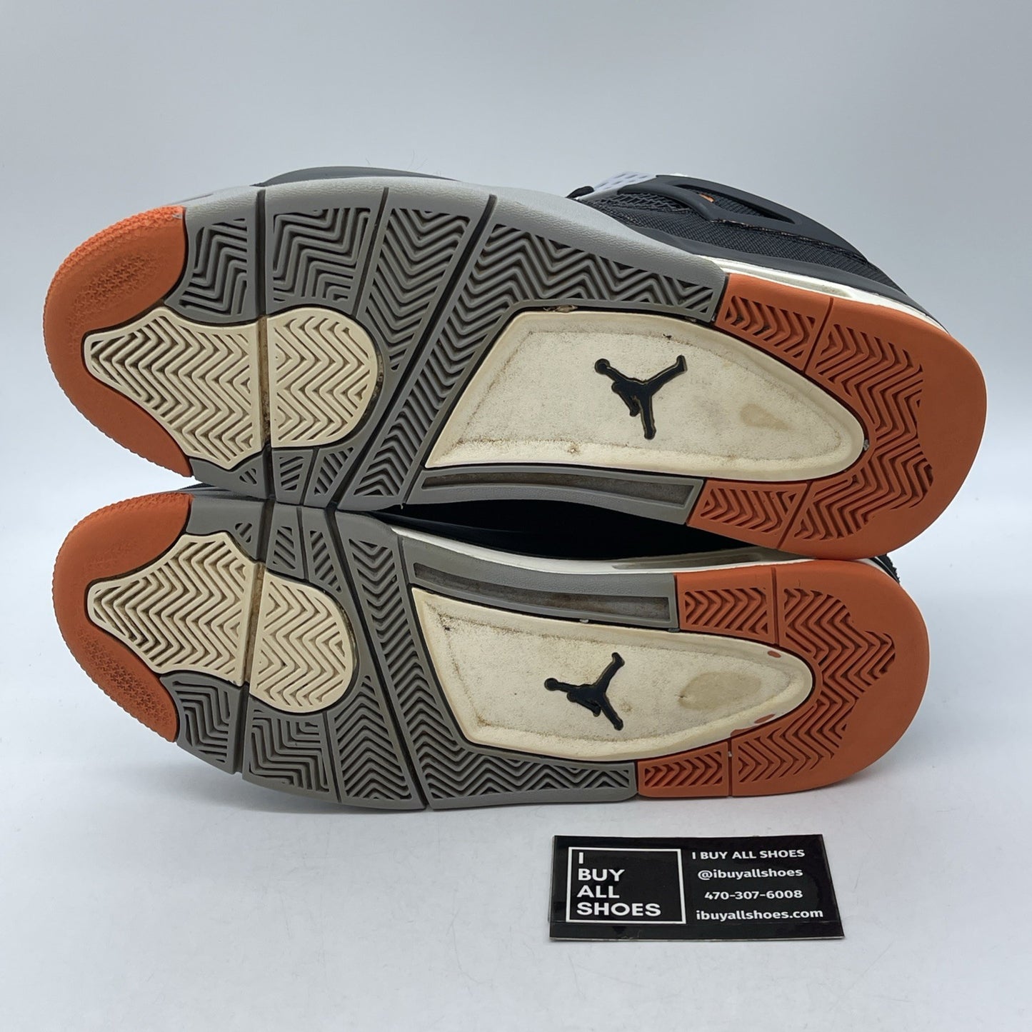 Size 11.5W - Air Jordan 4 Retro Starfish black Orange Leather (CW7183-100)