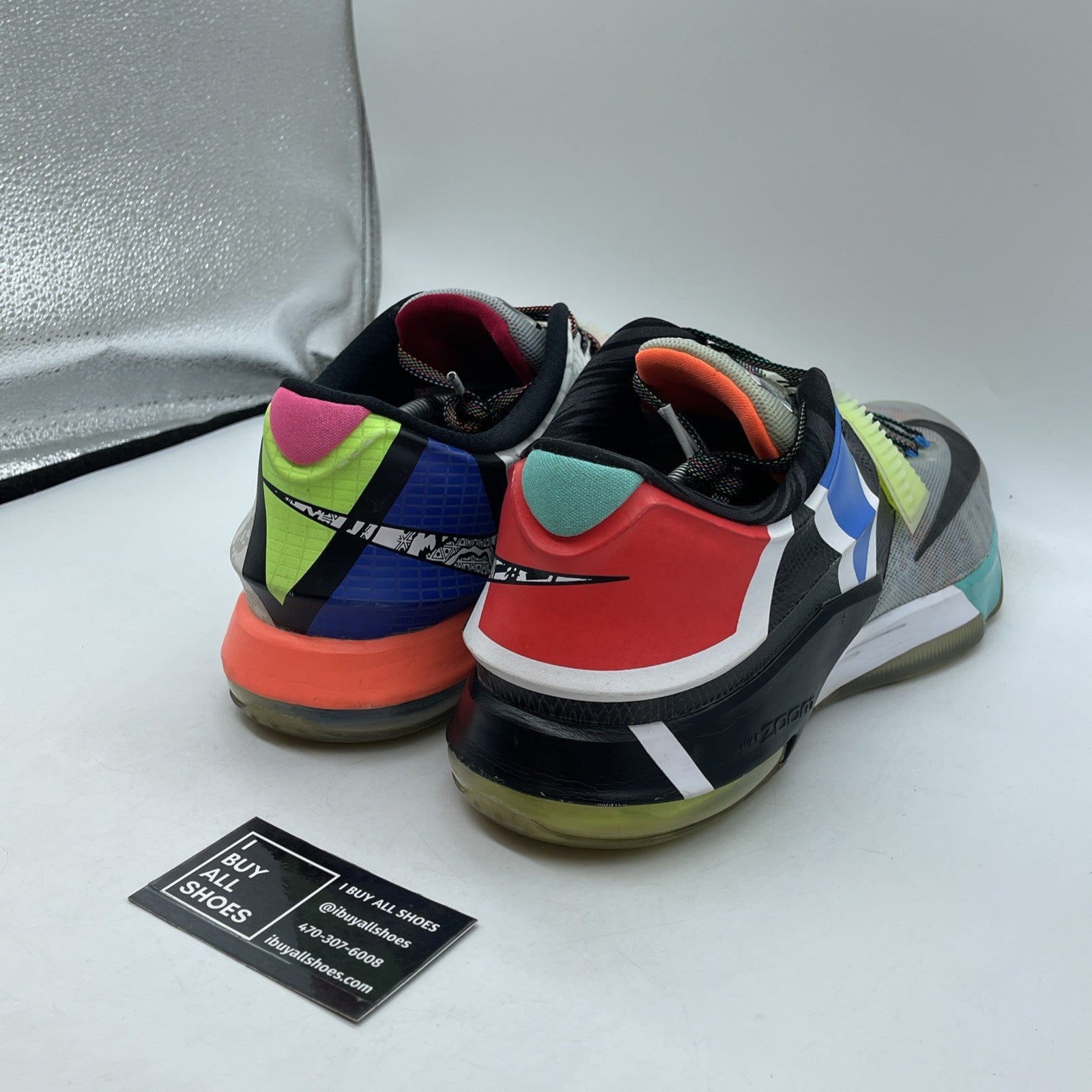 Size 14 - Nike KD 7 What The KD White Black Suede Leather (801778-944)
