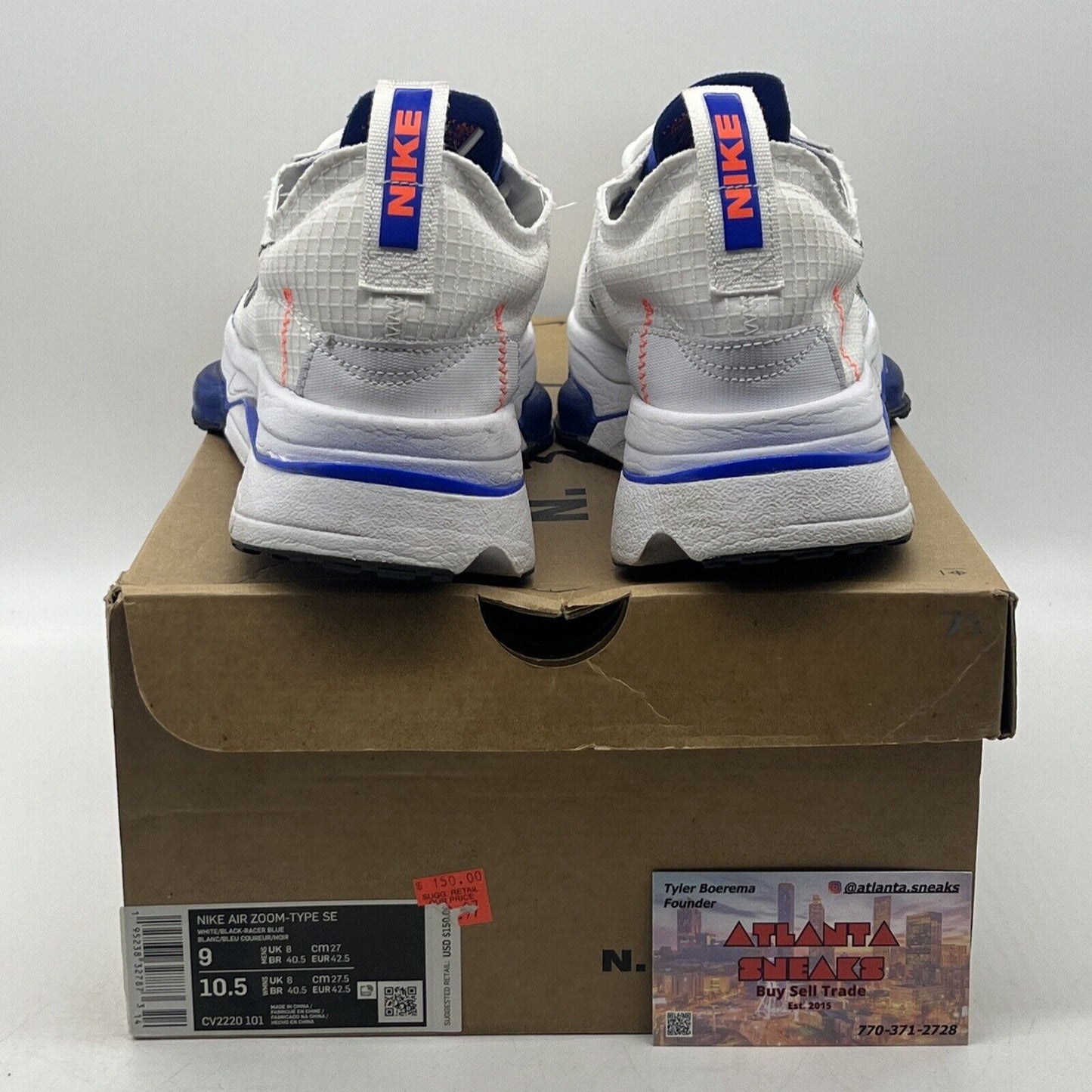 Size 9 - Nike Air Zoom-Type SE White Racer Blue (CV2220-101)