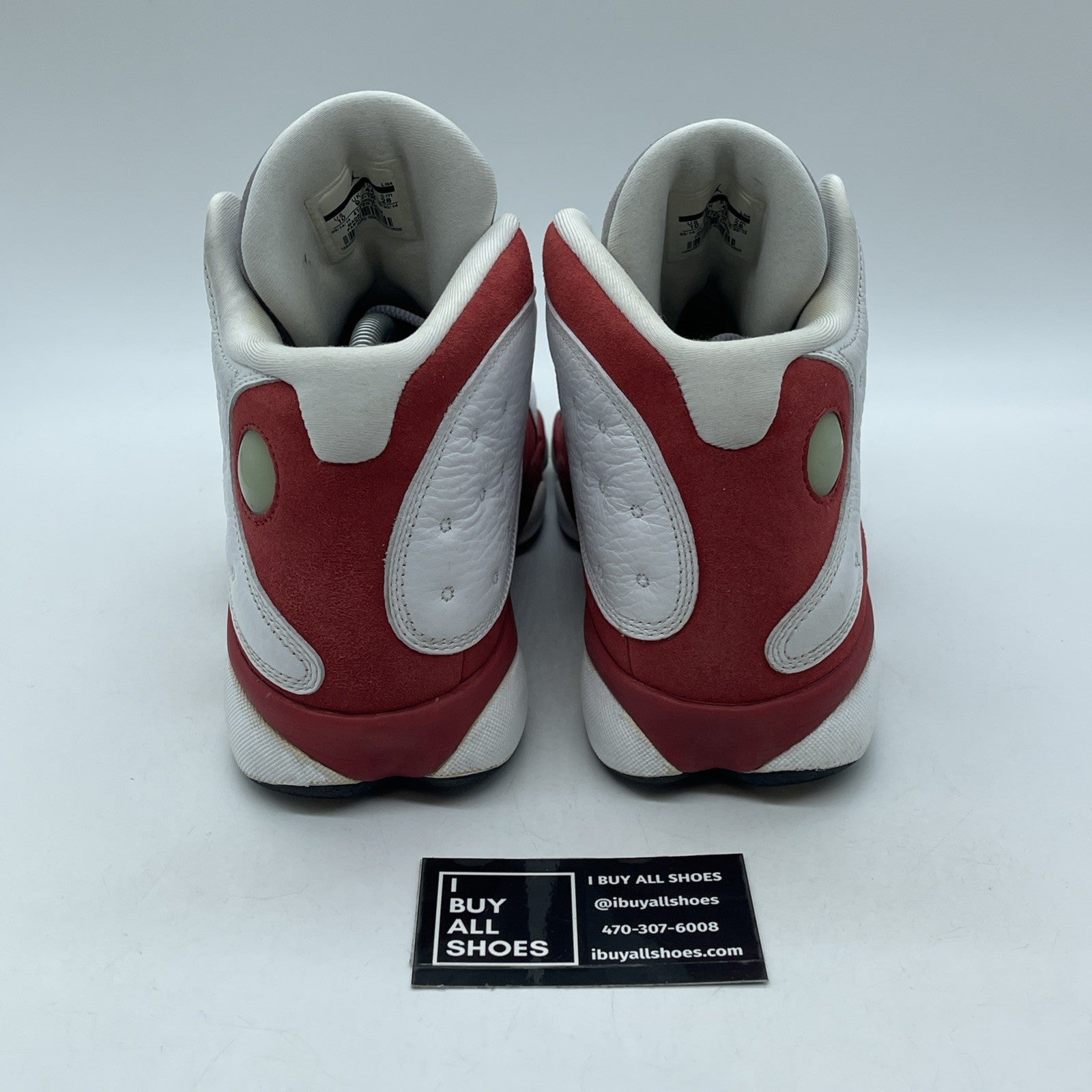 Size 10 - Air Jordan 13 Retro 2014 Grey Toe Red White Suede Leather (414571-126)