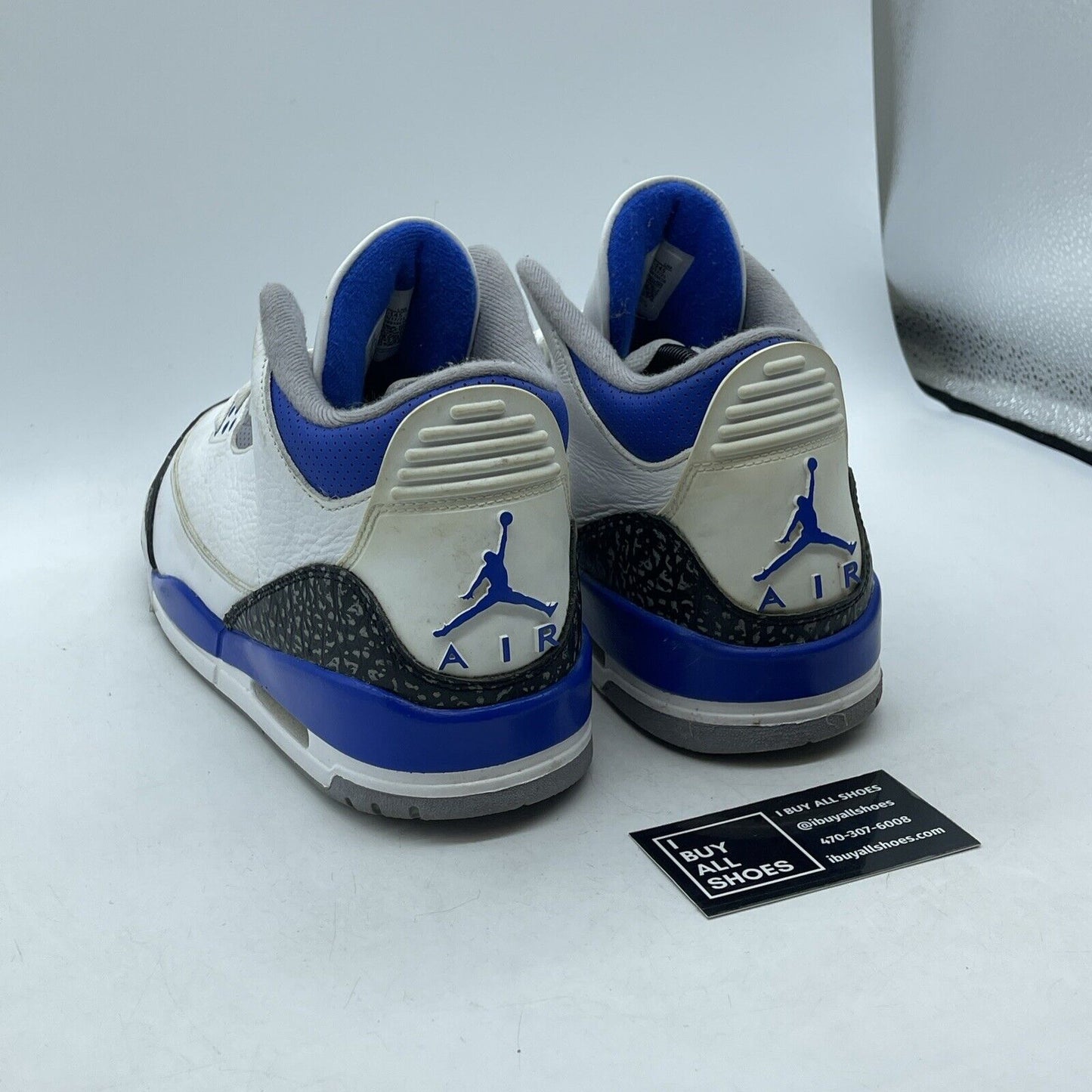 Size 12 - Jordan 3 Retro Mid Racer Blue Grey White Suede Leather (CT8532-145)