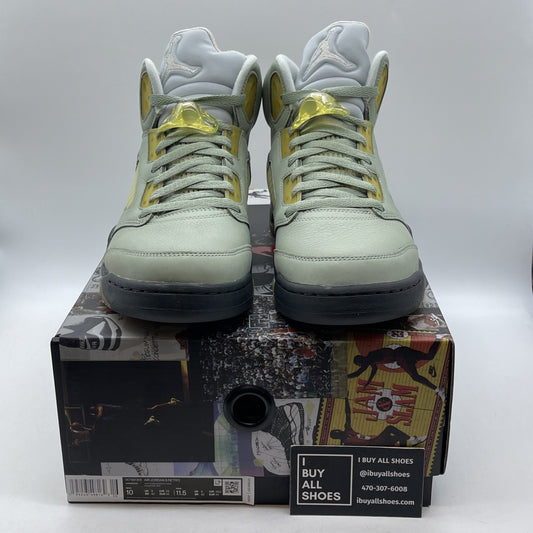 Size 10 - Jordan 5 JADE HORIZON 2022 Green Silver Leather (DC7501-300)