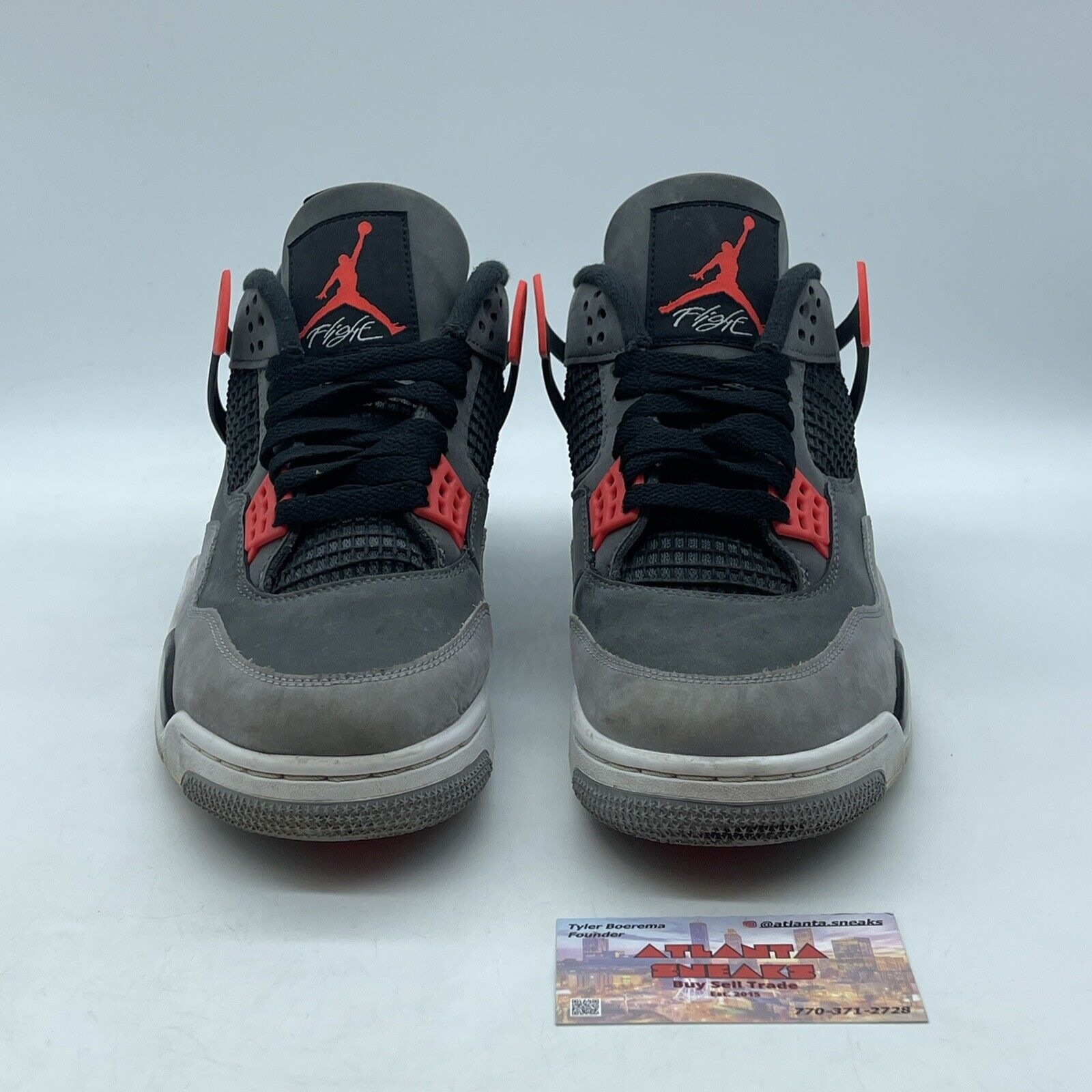 Size 8.5 - Jordan 4 Retro Mid Infrared Gray White Black Red (DH6927-061)