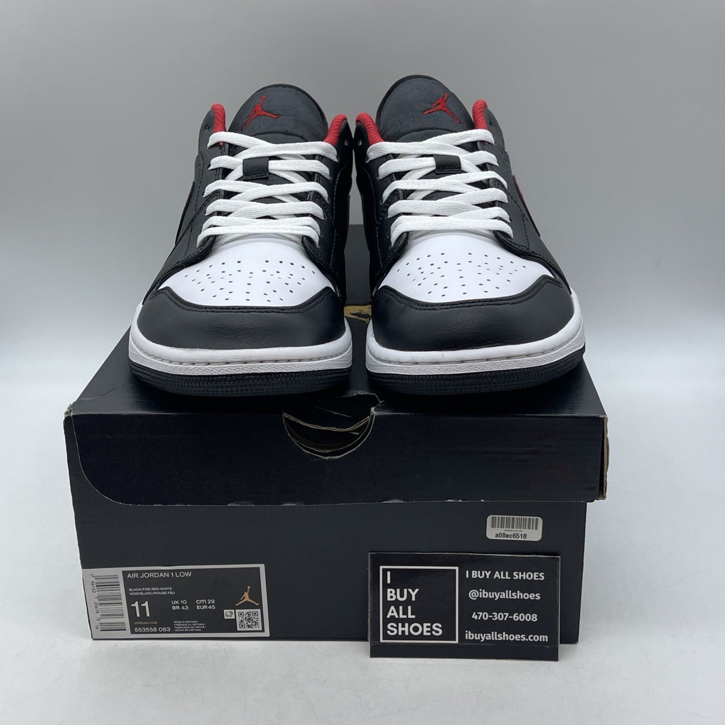 Size 11 - Air Jordan 1 Low White Toe 2022 (553558-063)