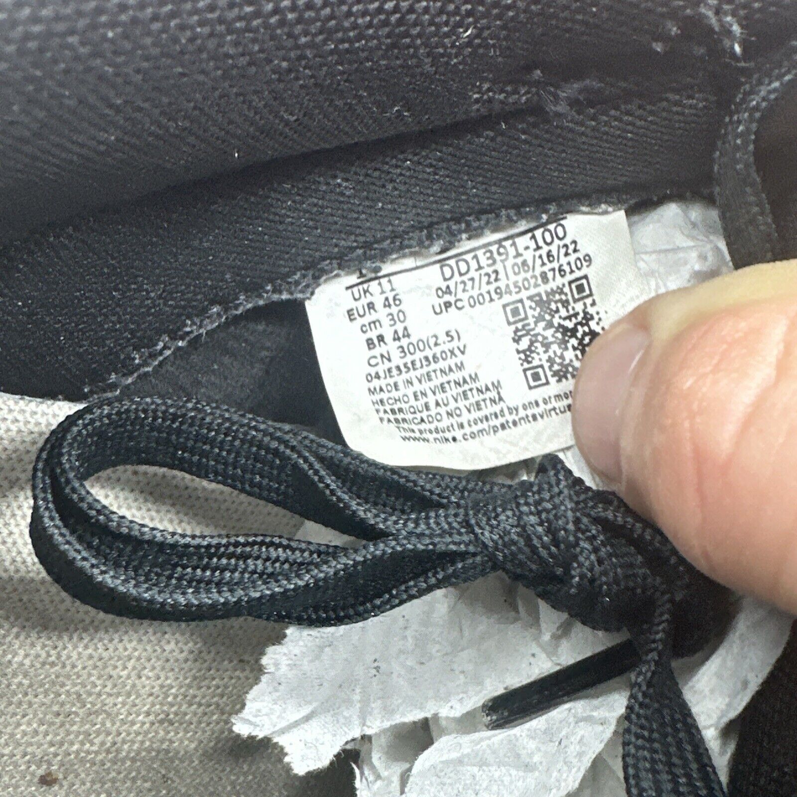 Size 12 - Nike Dunk Low Black White