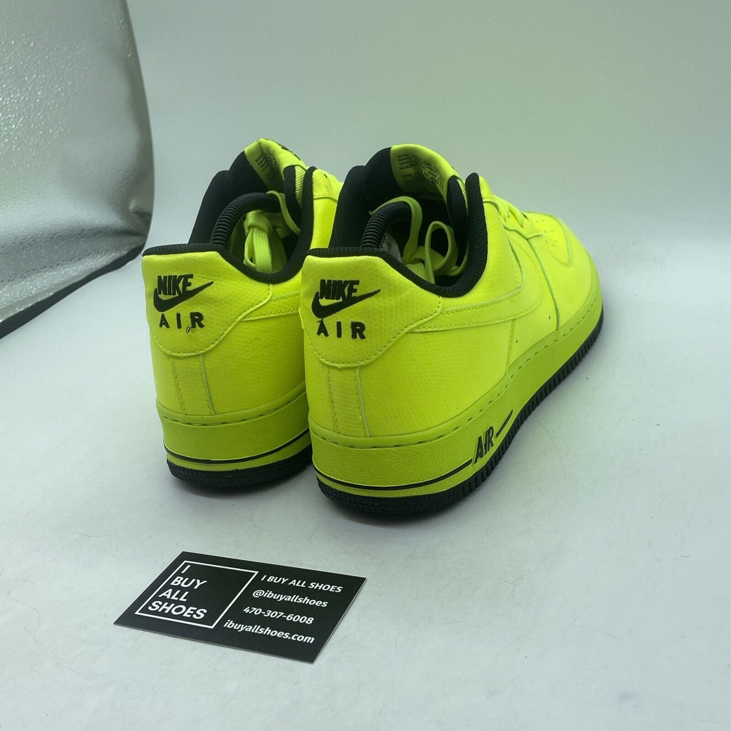 Size 10 - Nike Air Force 1 Green Black Leather Suede (488298-703)
