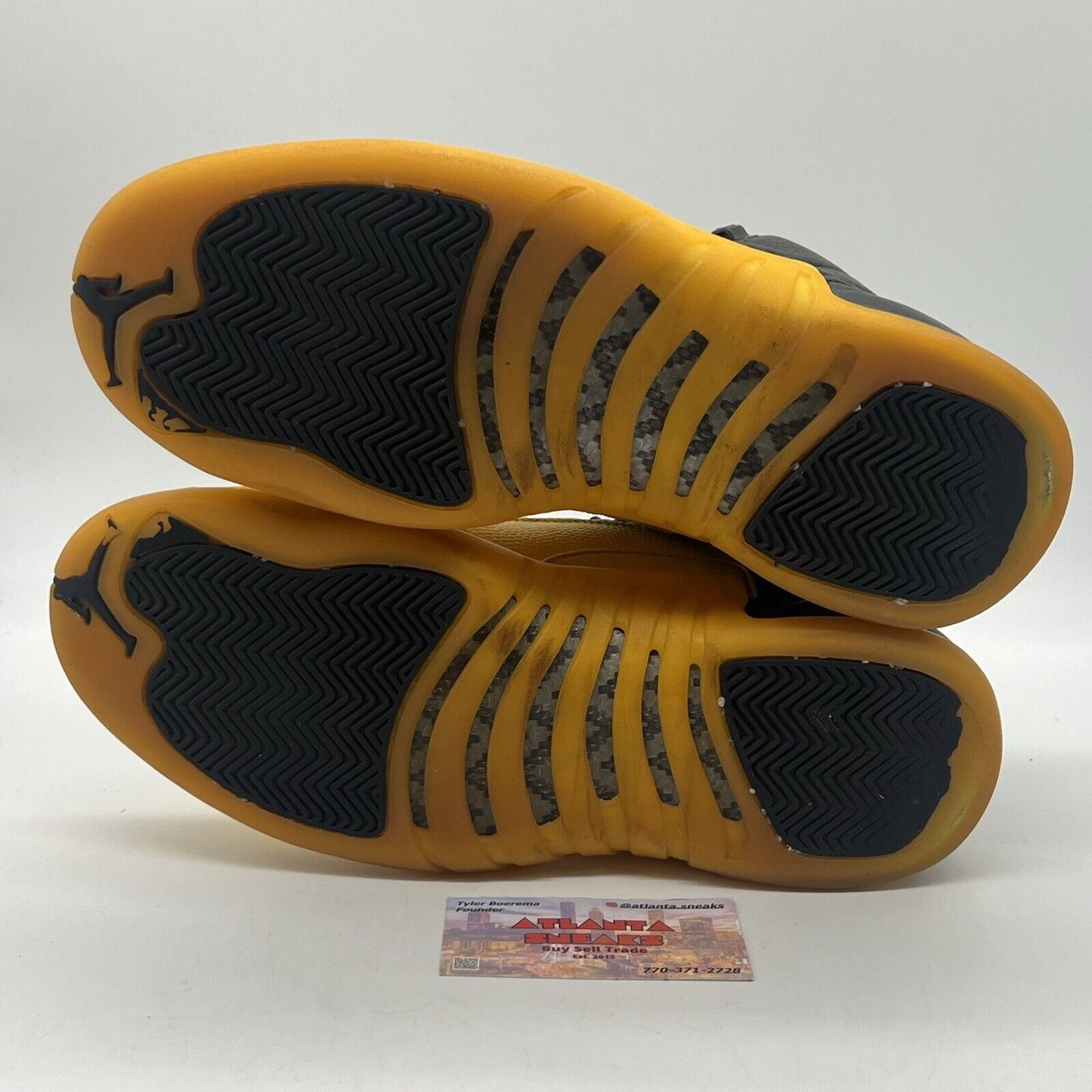 Size 10 - Jordan 12 Retro University Gold 2020 Black Yellow Used Leather